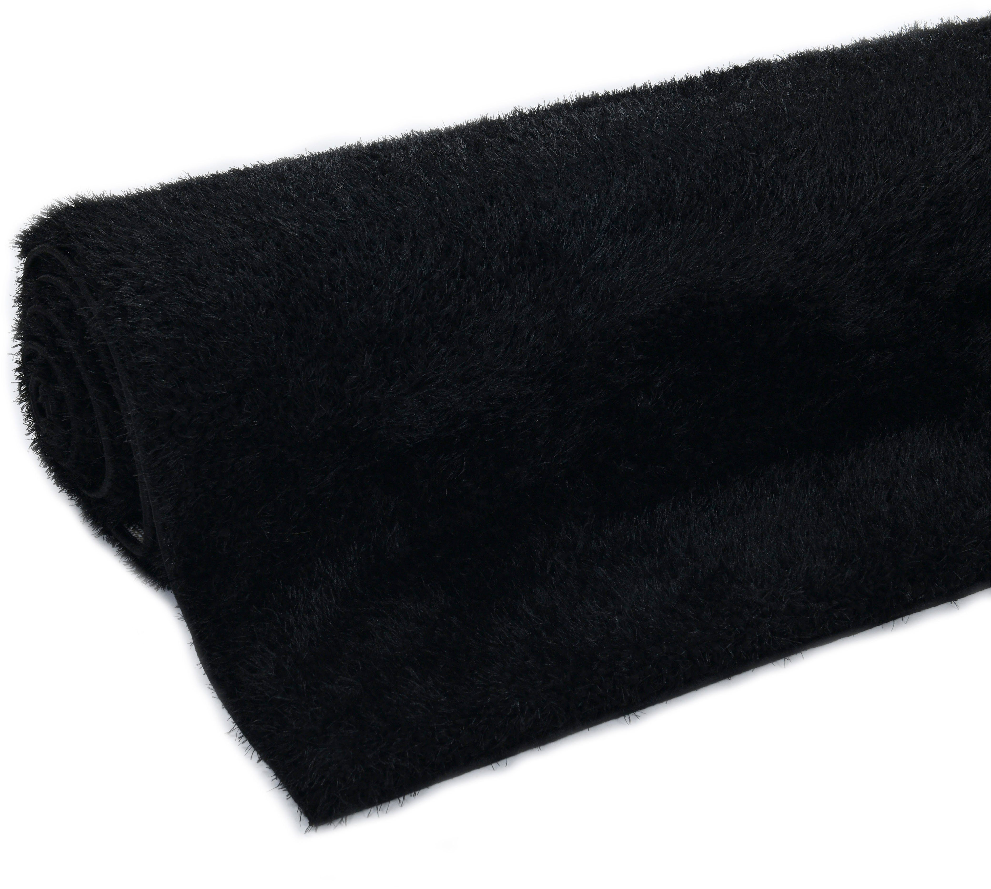 my home Hoogpolig vloerkleed Malin Shaggy in unikleuren, uni, licht glanzend, bijzonder zacht