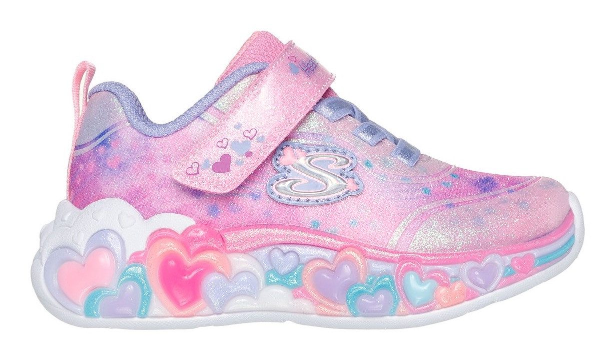 Skechers Babyschoentjes ETERNAL HEART LIGHTS , blink,-klittenbandschoen met hart-applicatie, maat sjabloon om te downloaden