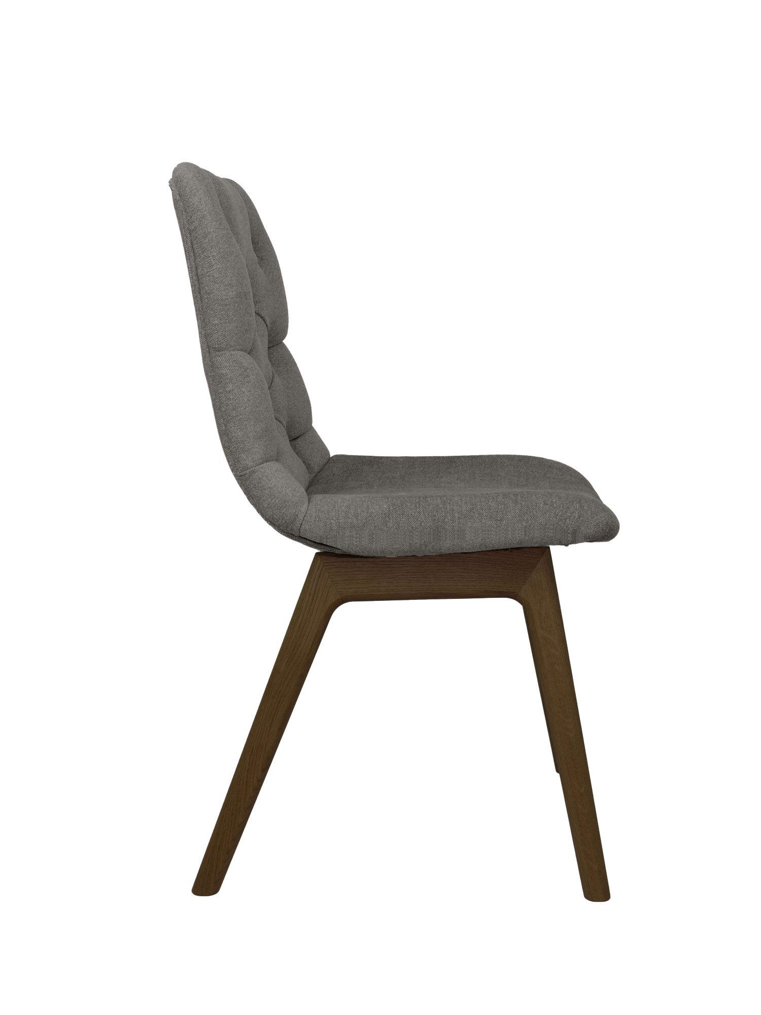andas Eetkamerstoel Ramon met massief houten poten, in verschillende kleuren en stoffen (set, 2 stuks)