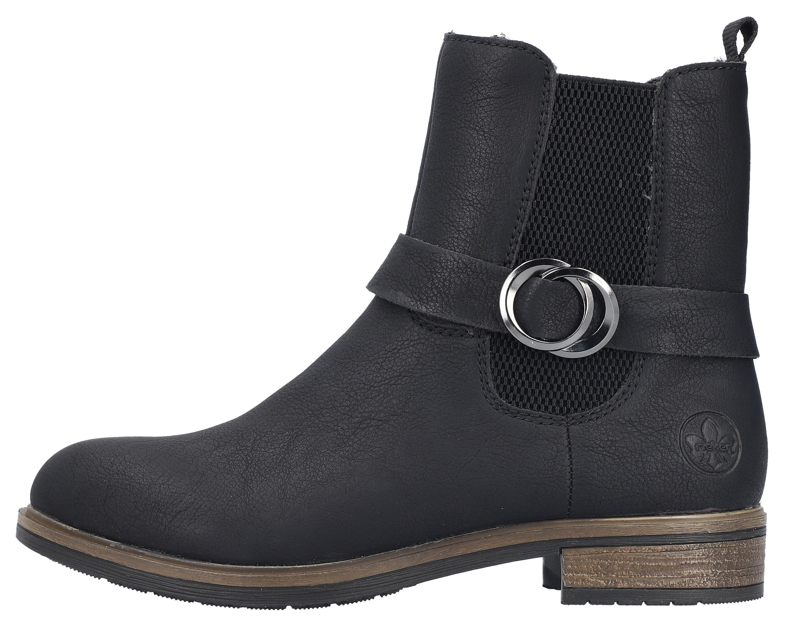 Rieker Winterlaarsjes chelseaboots, laarzen, hakken, met binnenrits