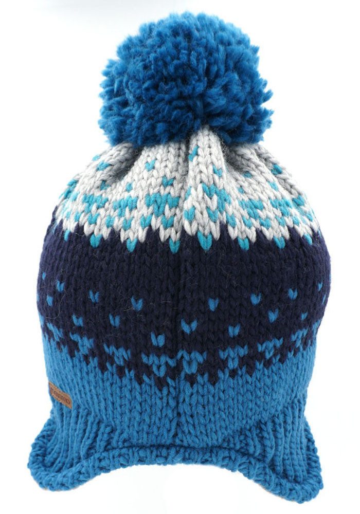 MAXIMO Gebreide muts Inca muts met grof gebreid patroon en pompon