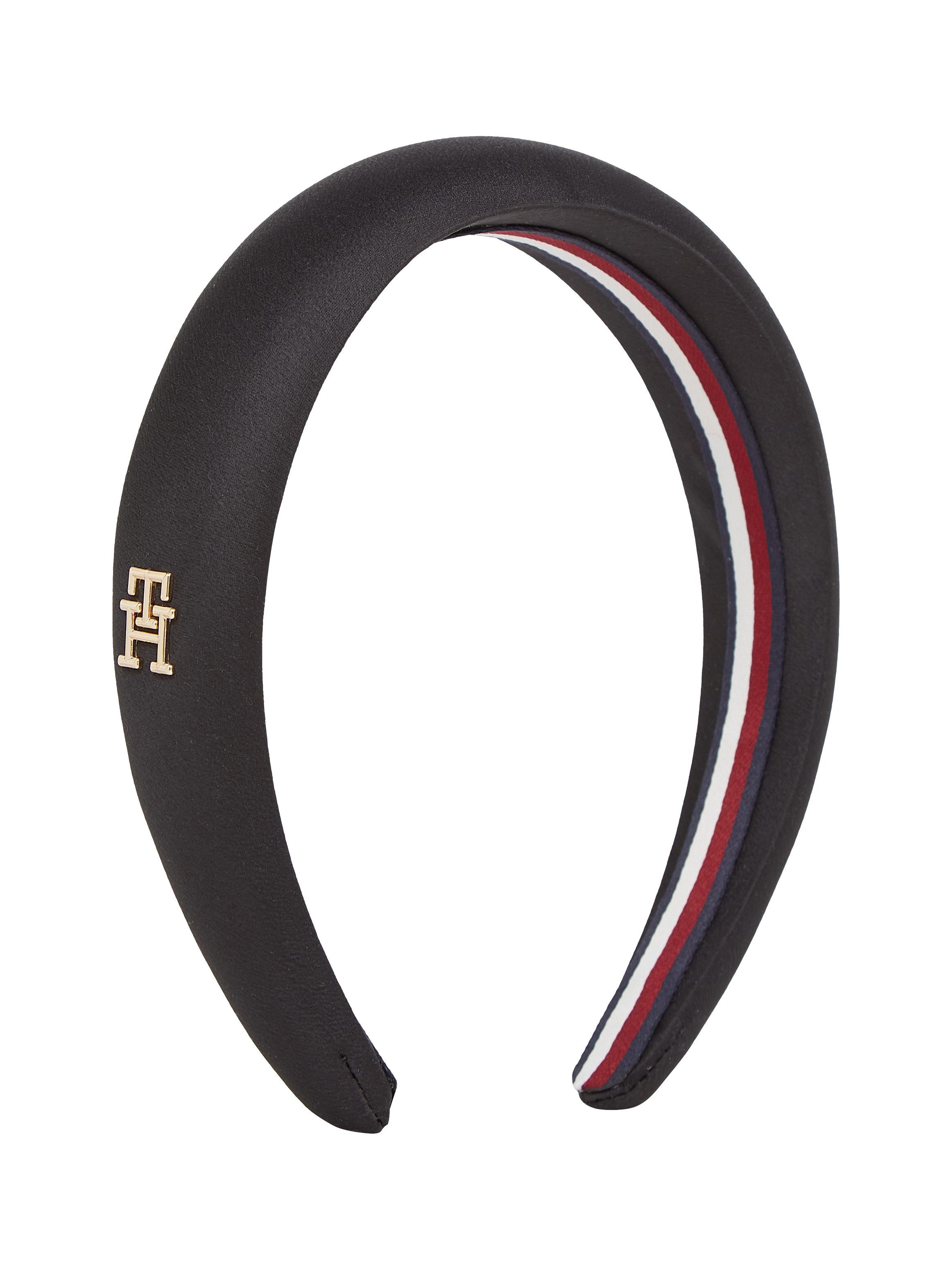 Tommy Hilfiger Hoofdband ELEVATED CHIC HEADBAND Logo-embleem, zachte aanraking, premium haarband