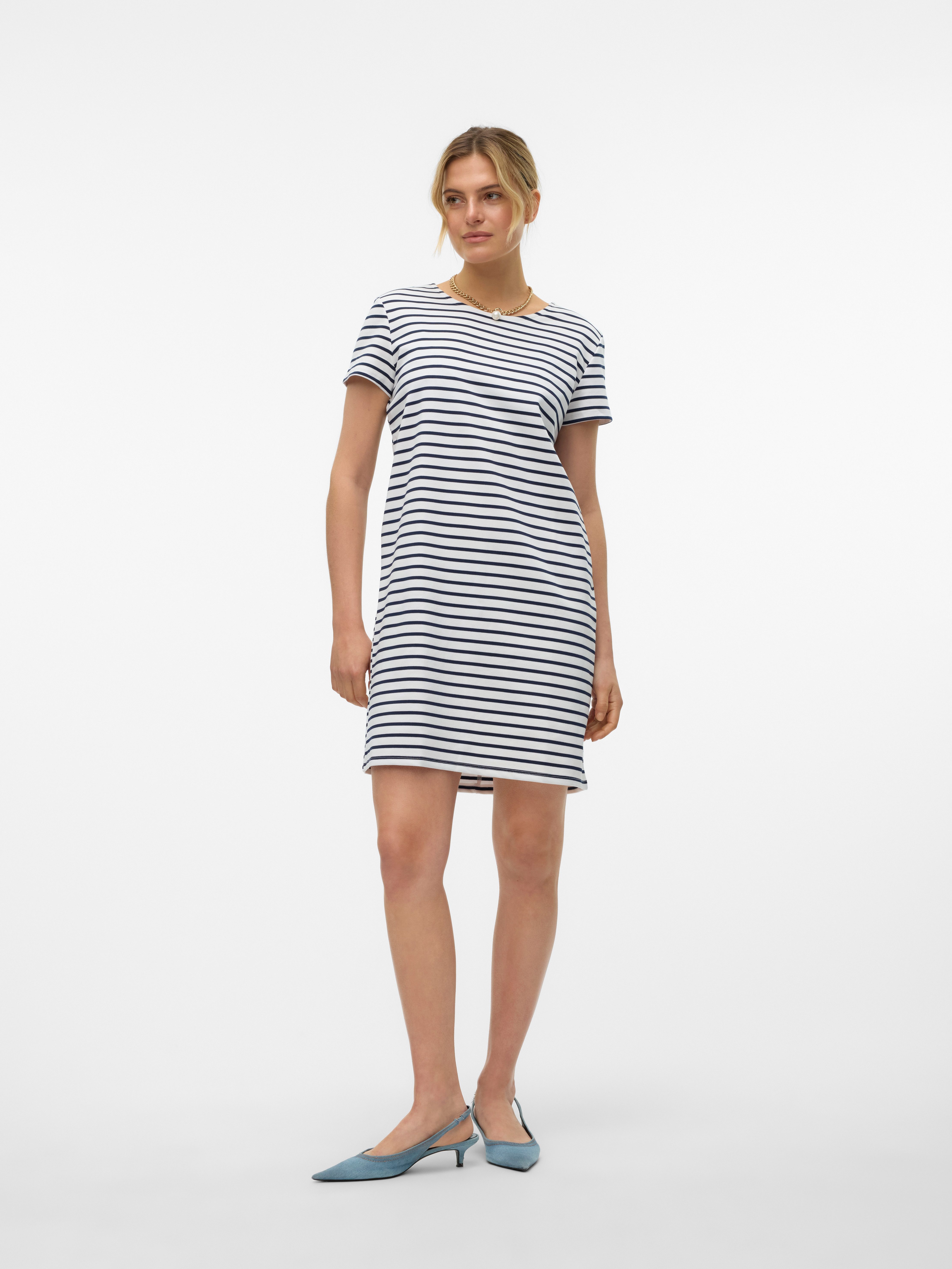 Vero Moda Mini-jurk VMABBY SS SHORT ZIP DRESS JRS NOOS