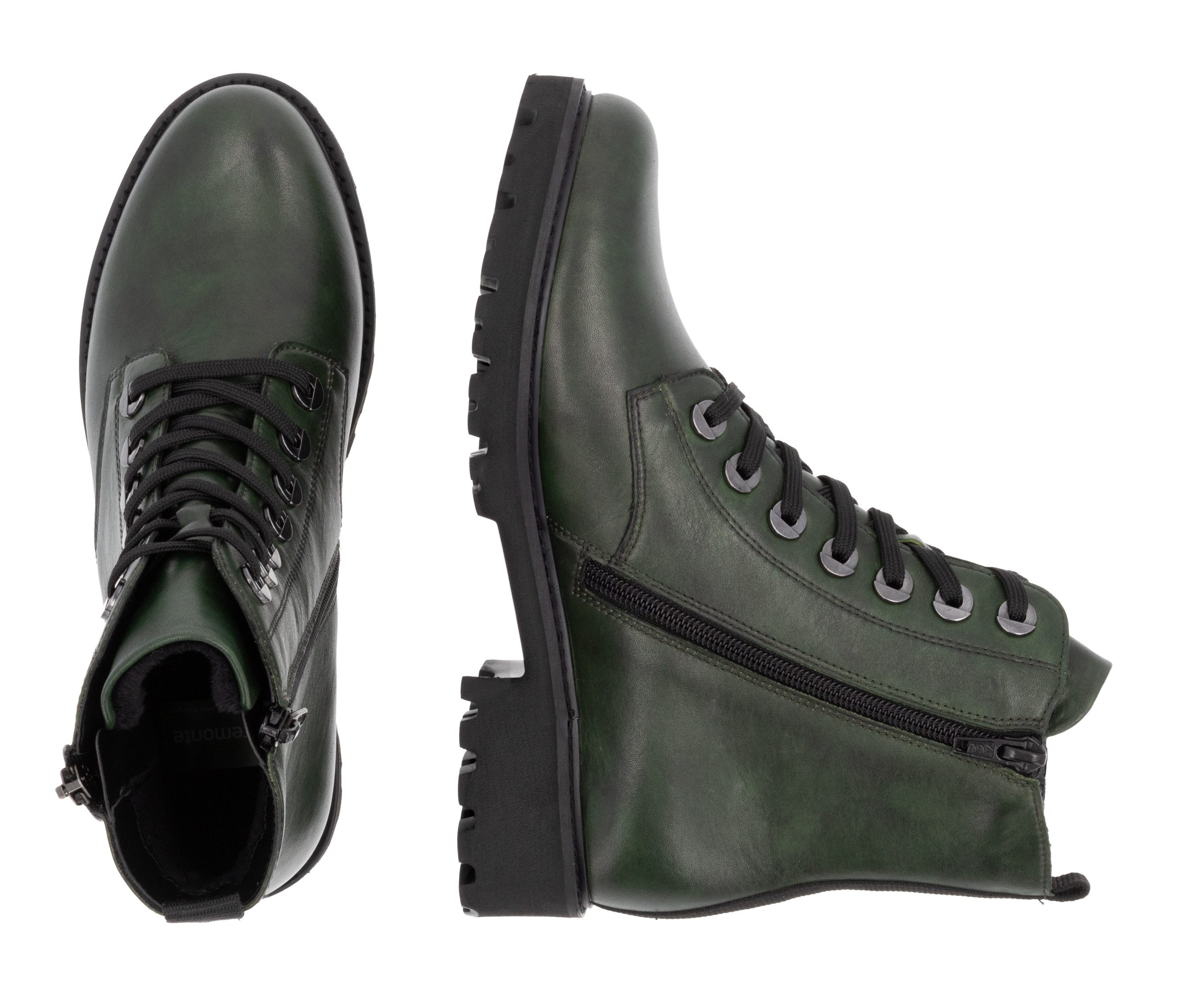 Remonte Veterlaarsjes blokhak, laarsjes, veterschoenen, flats in used look