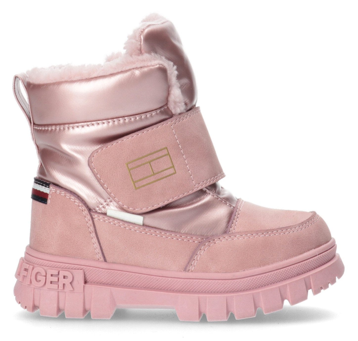 Tommy Hilfiger Snowboots , winterlaarzen, klittenbandlaarzen met logo-opdruk op de zool