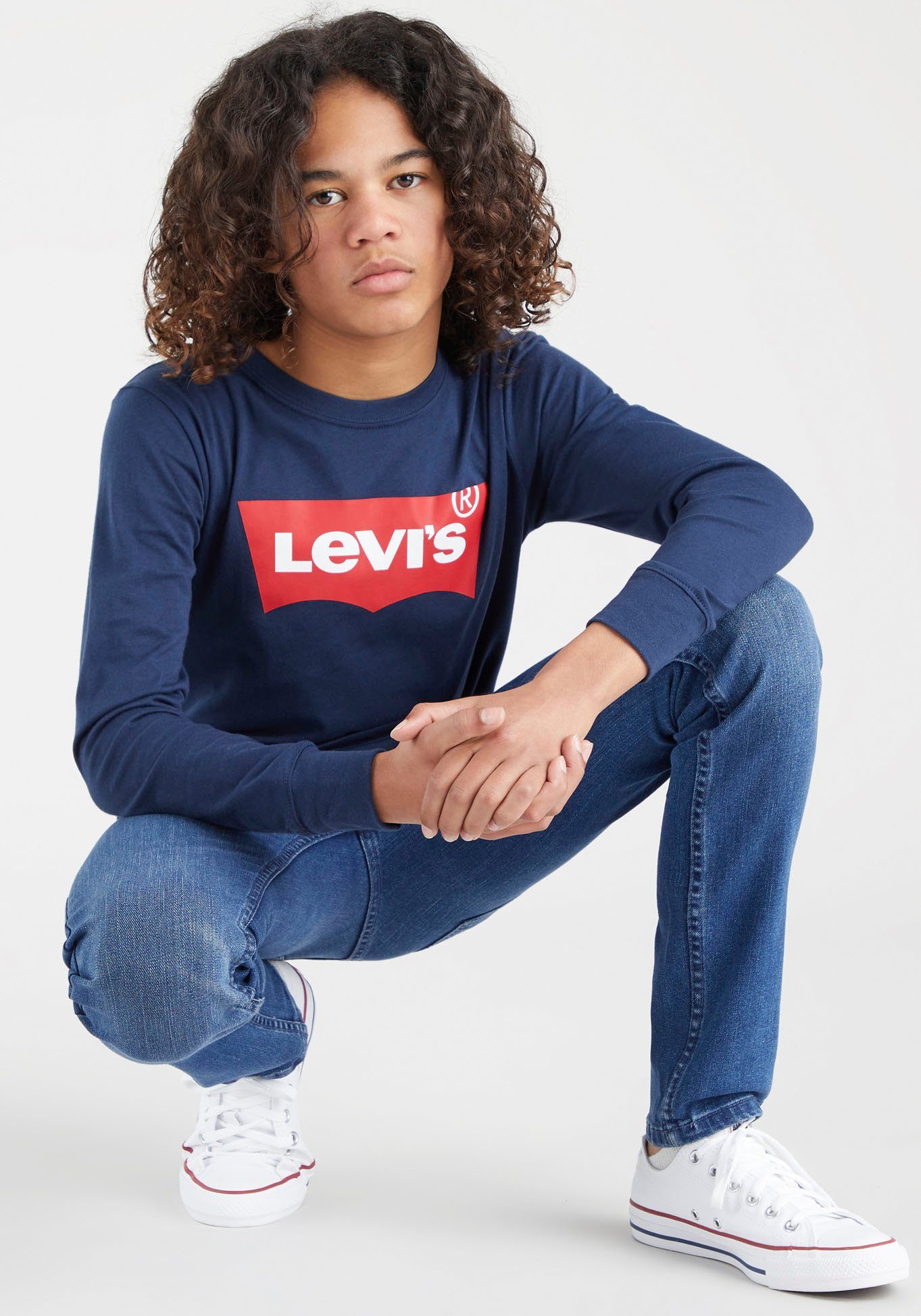 Levi's Kidswear Shirt met lange mouwen L/S BATWING TEE