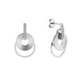 calvin klein oorstekers playful circular shimmer, 35000152 met glassteen zilver