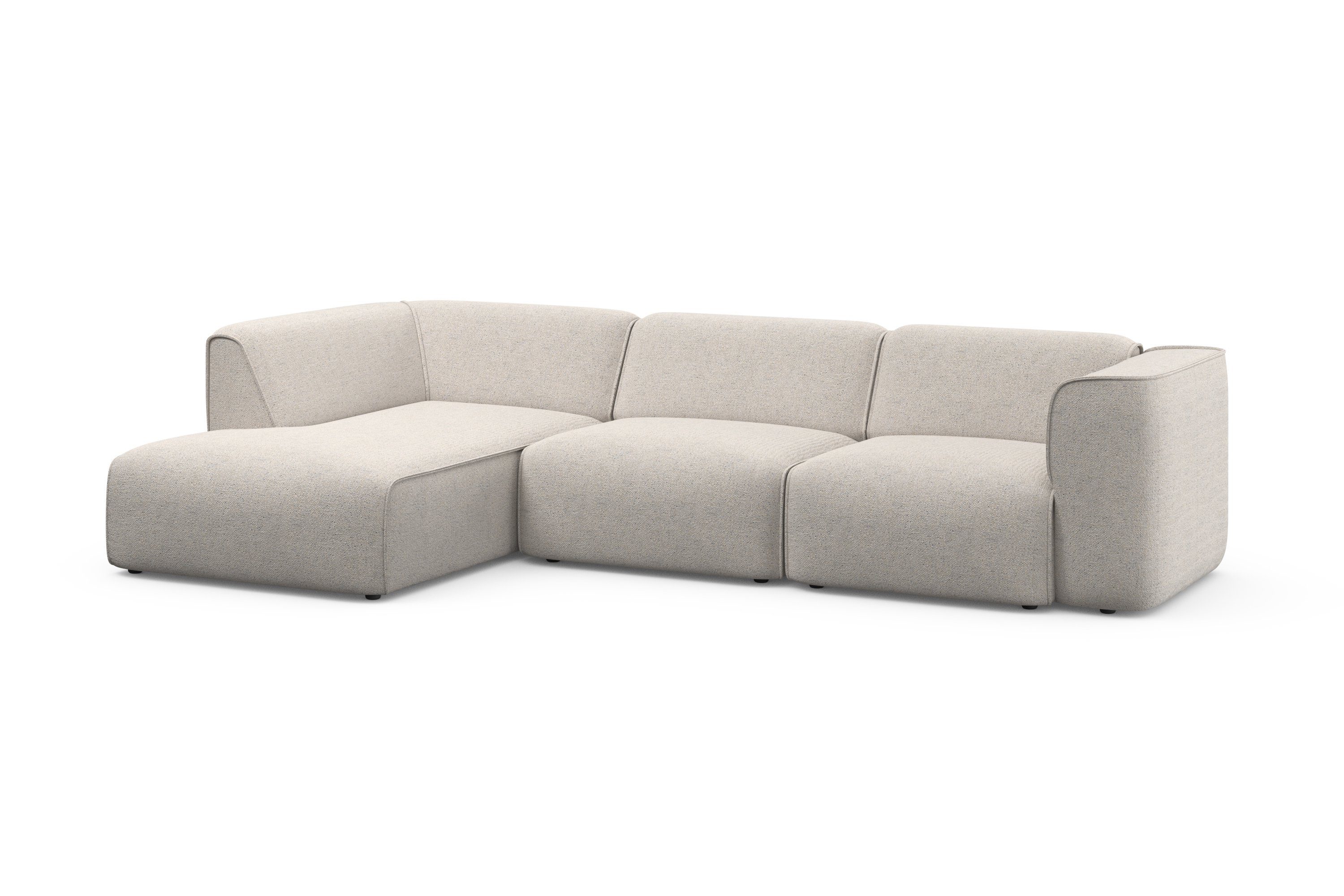 RAUM.ID Hoekbank Merid L-vorm, altijd uitbreidbaar met modules, B/D/H: 295/162/70 cm