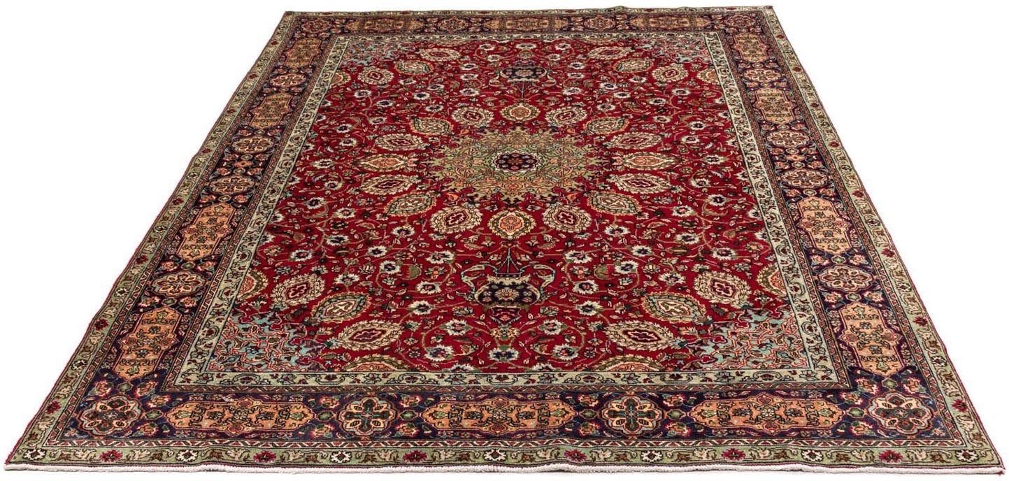 morgenland Wollen kleed Tabriz medaillon rosso 295 x 210 cm Uniek exemplaar met certificaat