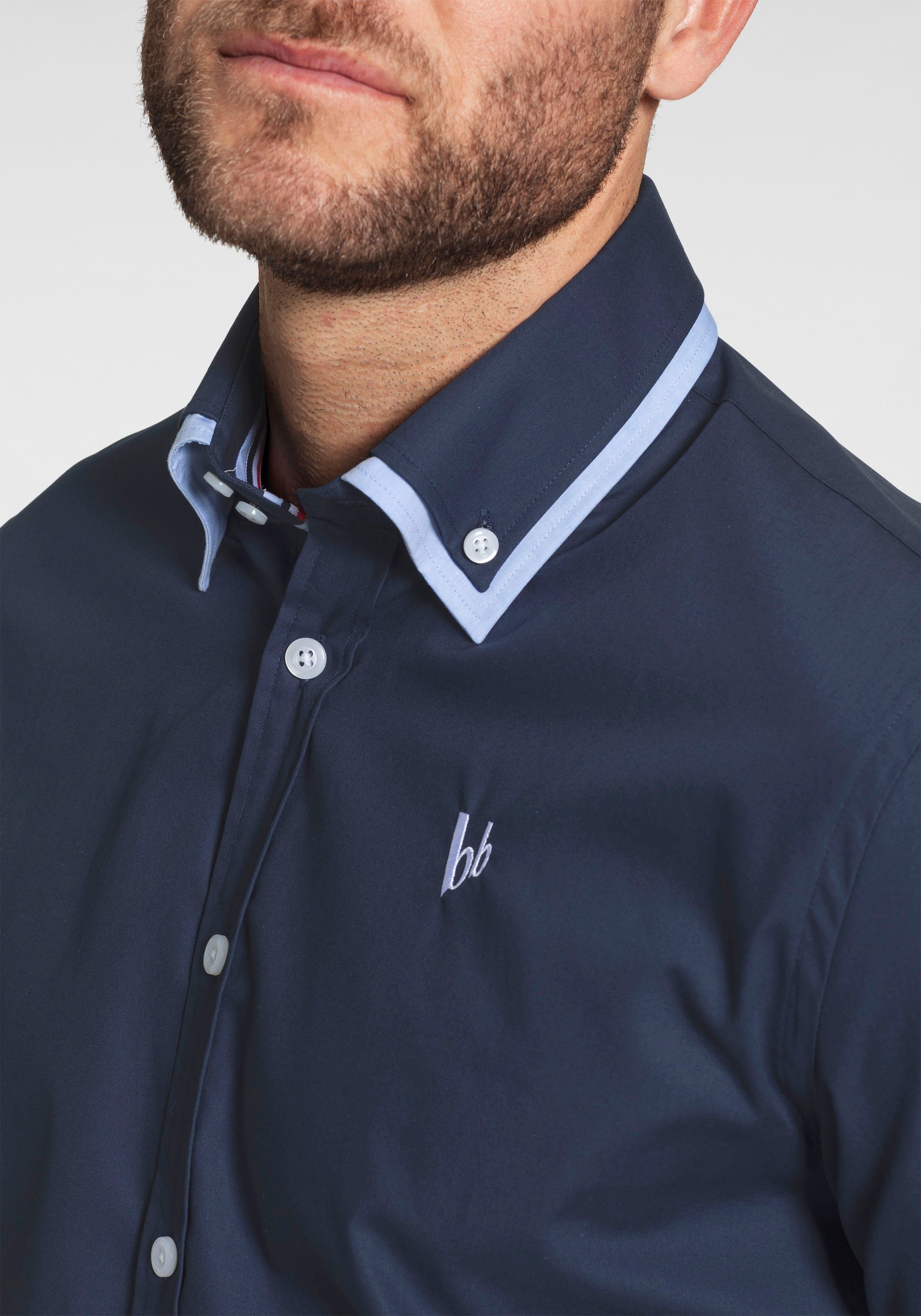Bruno Banani Overhemd met lange mouwen Button-downkraag, het perfecte overhemd voor vele gelegenheden