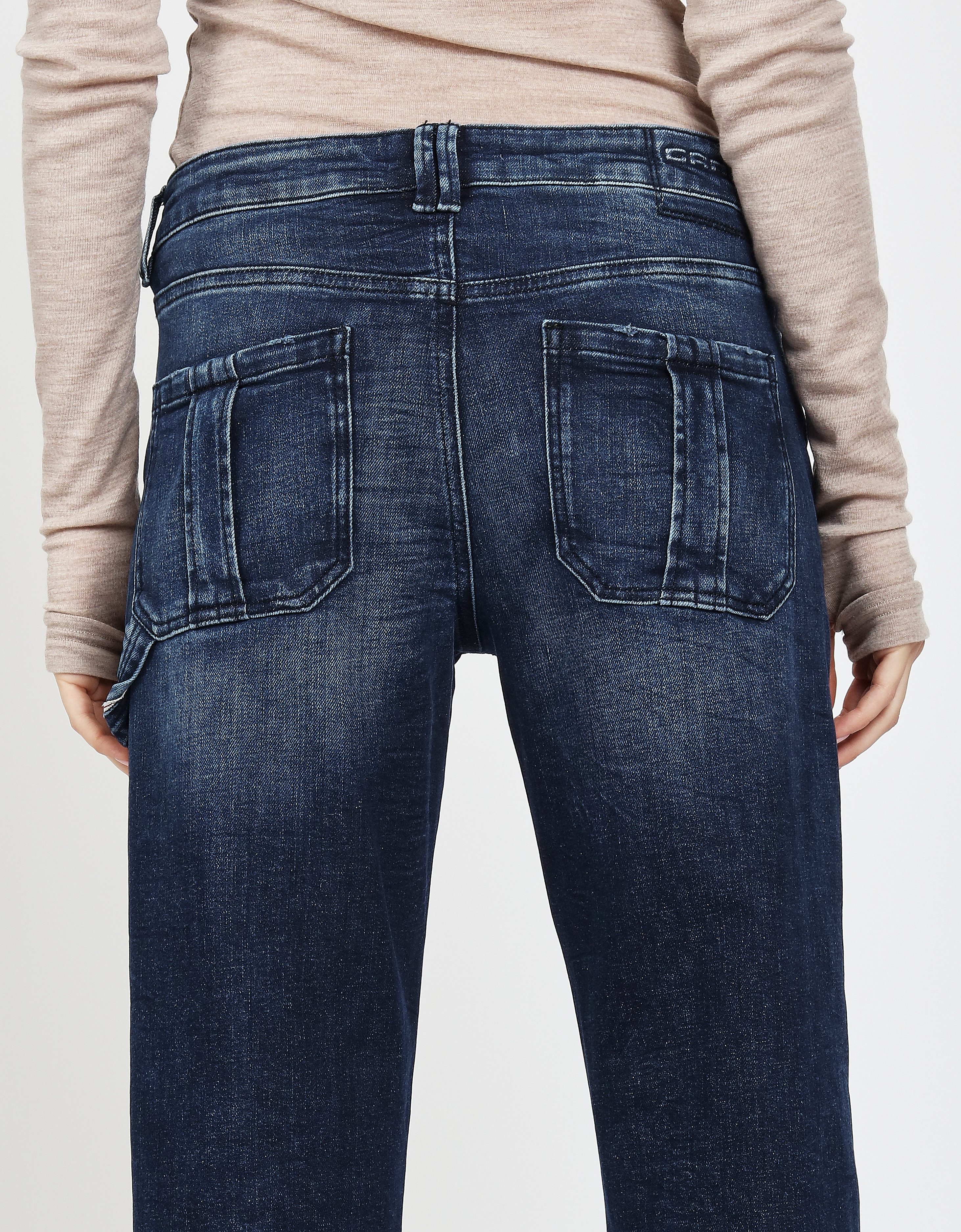 GANG Straight jeans 94THELMA WORKER met opgenaaide zakken en typische werkdetails