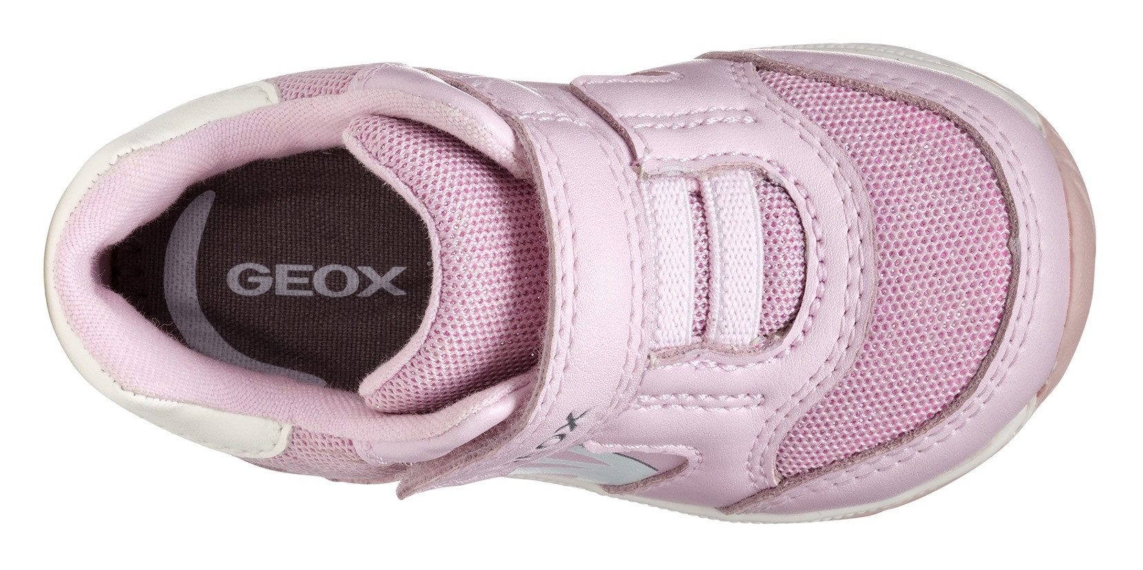 Geox Babyschoentjes B RISHON GIRL , klittenbandschoen, meisjes schoen met fijne glitters en vlinder motief