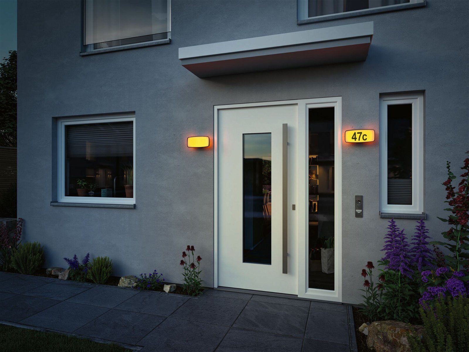 Paulmann Led-wandlamp voor buiten Huisnummerlamp IP44 276x73mm 6,5W 430lm 230V Antraciet Kunststof (1 stuk)