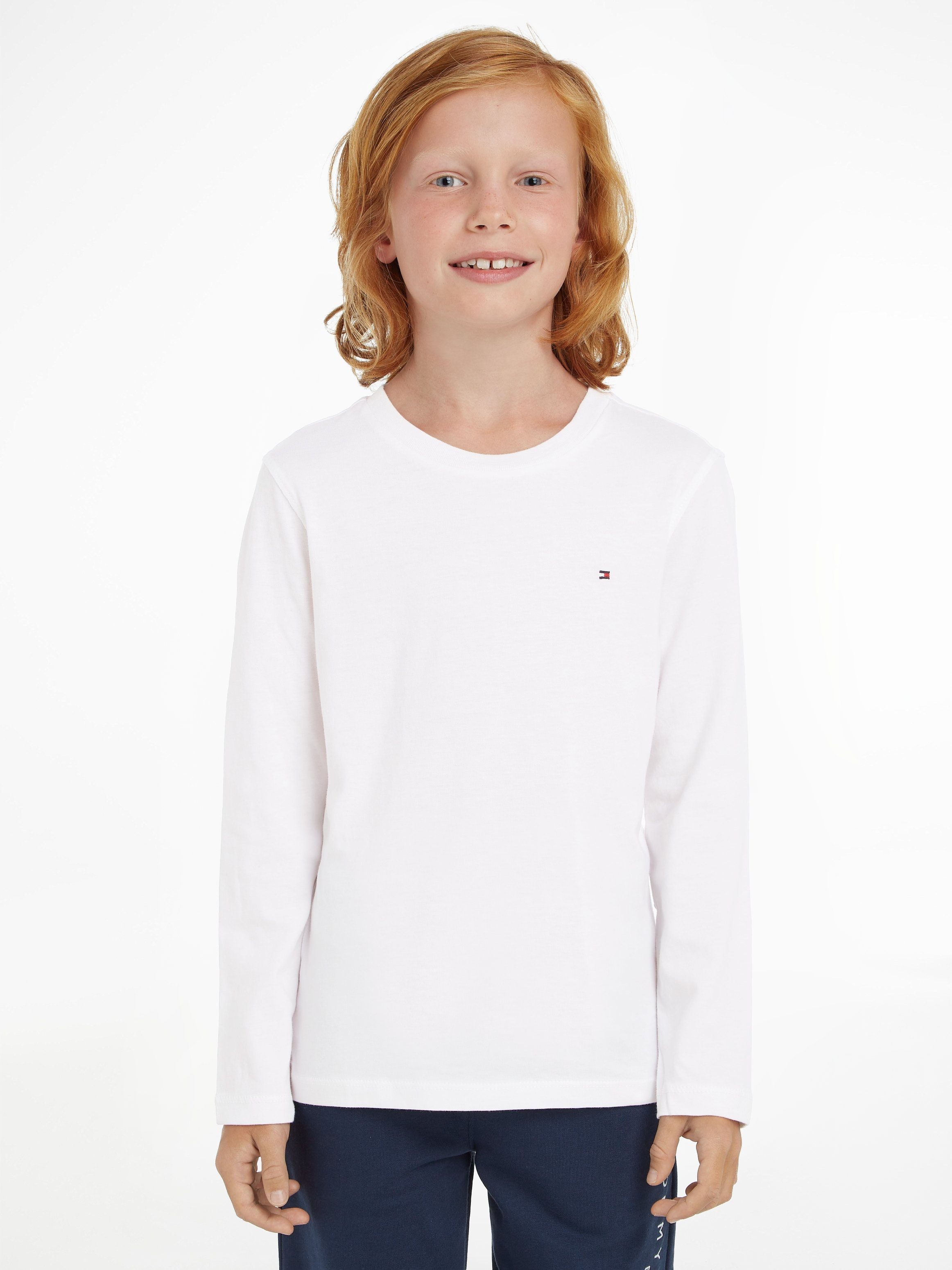 Tommy Hilfiger Shirt met lange mouwen BOYS BASIC CN KNIT L/S met tommy hilfiger logo-vlag