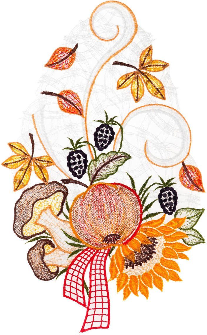 1451403005 Vensterbeeld Fensterbild Herbstblumen farbig