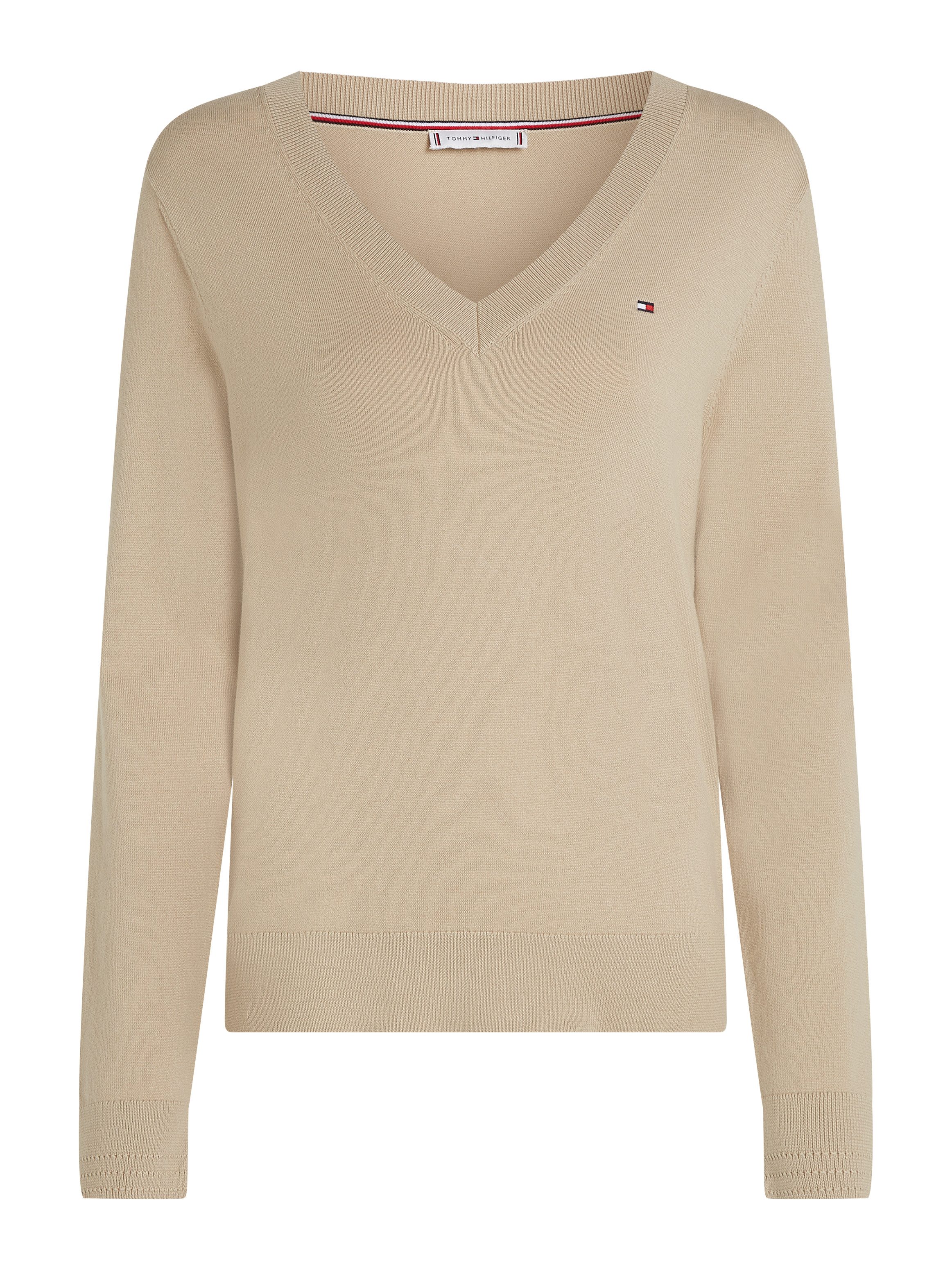 Tommy Hilfiger Trui met V-hals met logoborduursel