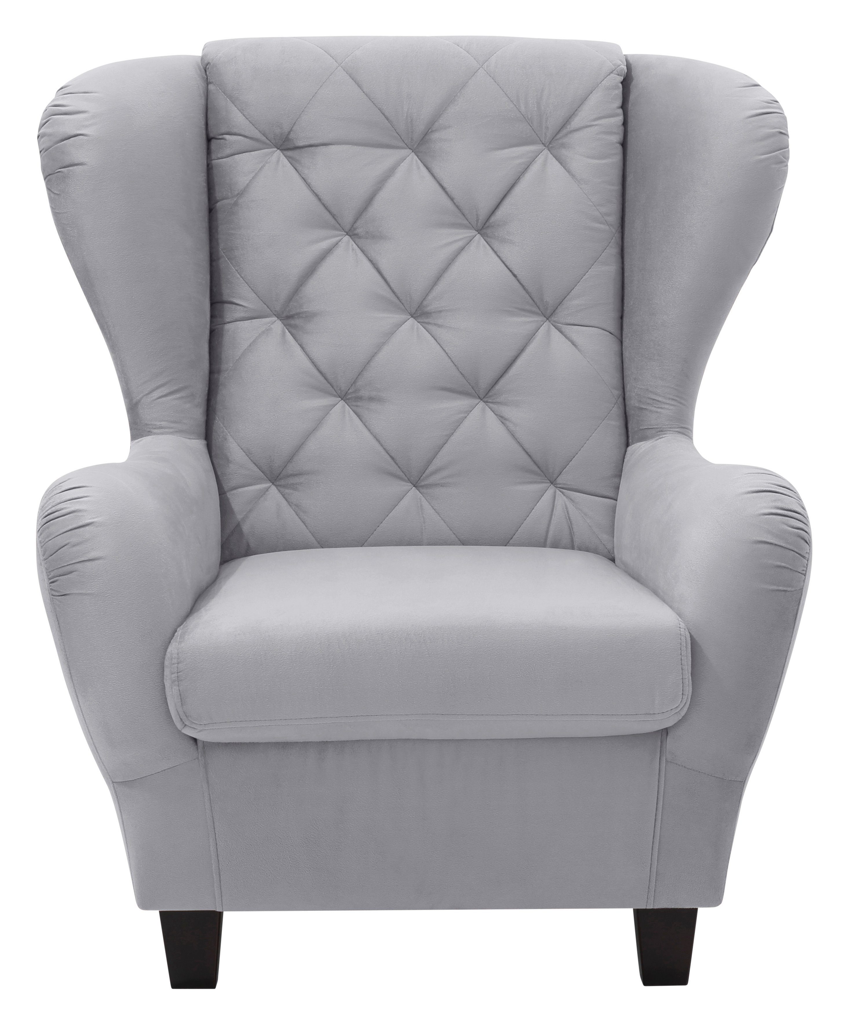 Home affaire Oorfauteuil ALEXANDRA incl. hocker, met stiksels, in vele kleuren (2-delig - 2 stuks)