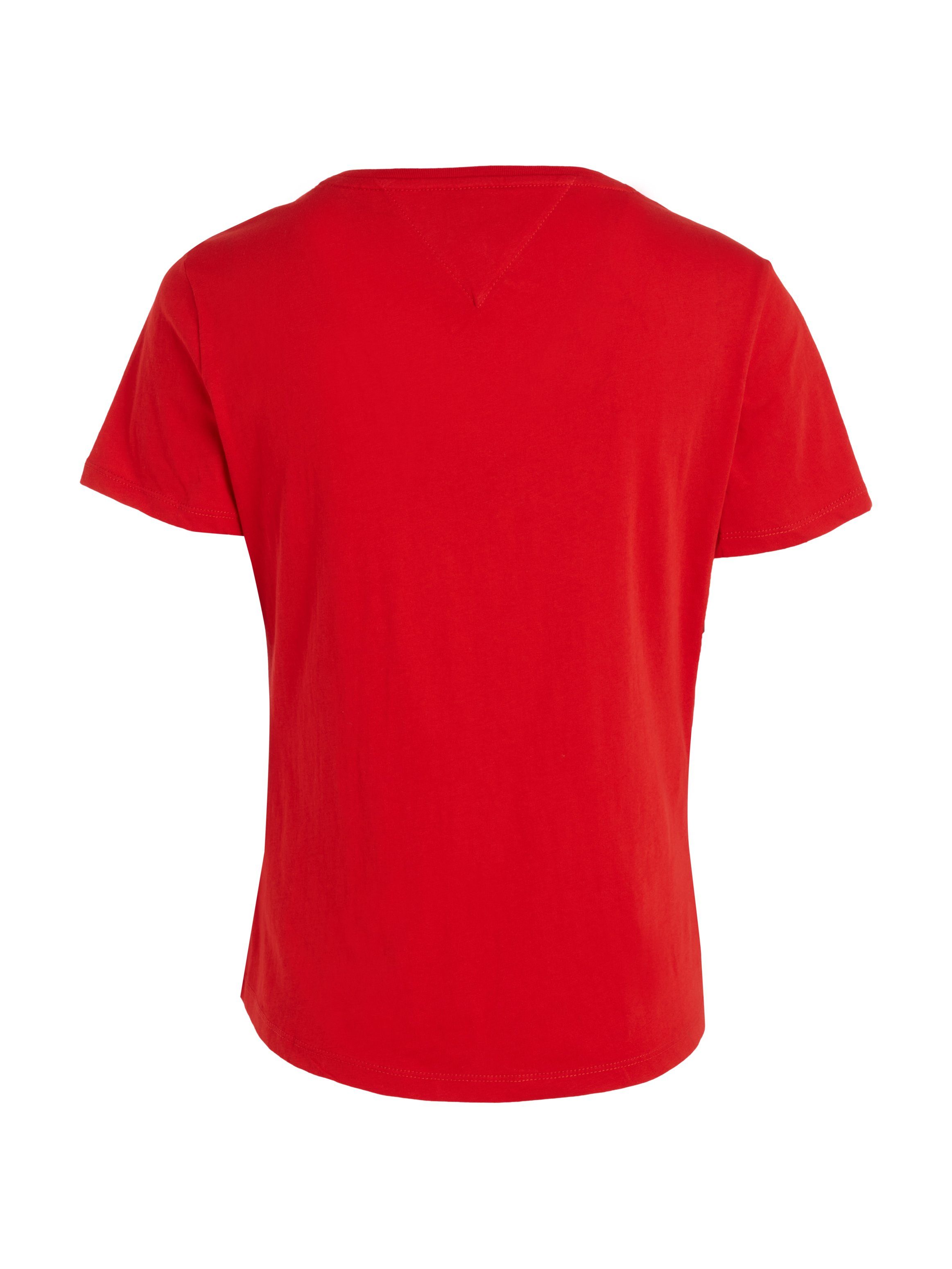 TOMMY JEANS Shirt met V-hals met tommy jeans-merklabel op borsthoogte
