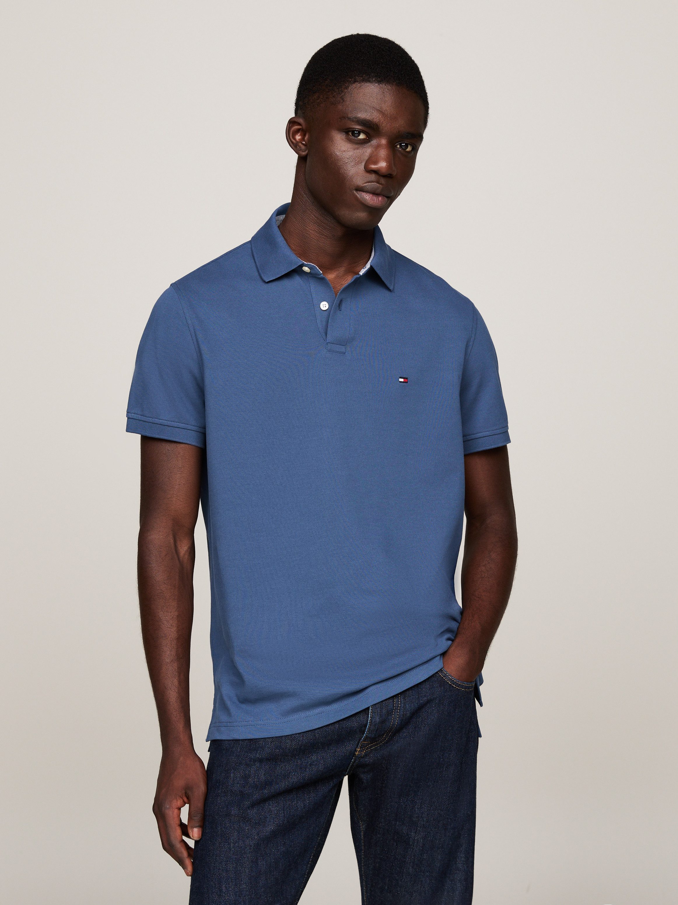 Tommy Hilfiger Poloshirt 1985 REGULAR POLO met contraststrepen en knoopsluiting