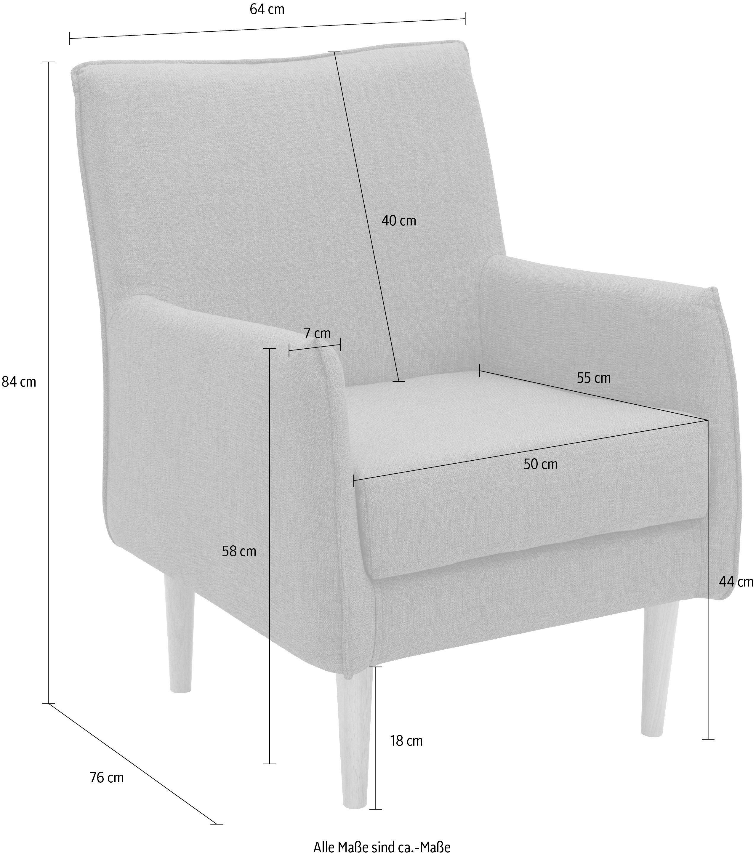DOMO collection Fauteuil Sonce, individueel uitbreidbaar Polstertstoel voor terras, tuin en balkon, speciaal voor buiten