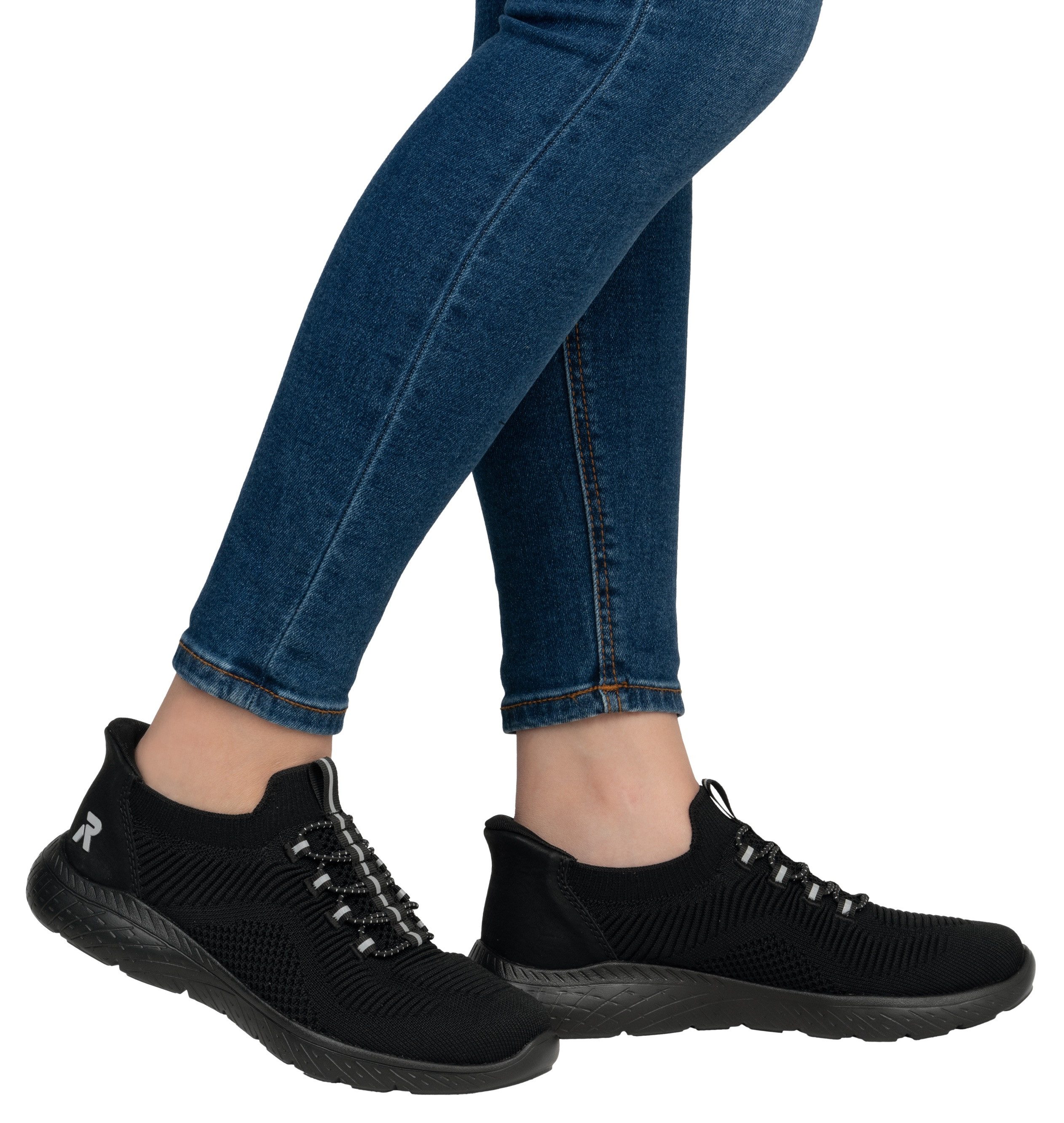 R-Rieker Slip-on sneakers Ready2GO , lage schoen, vrijetijdsschoen, slipper met memosoft binnenzool