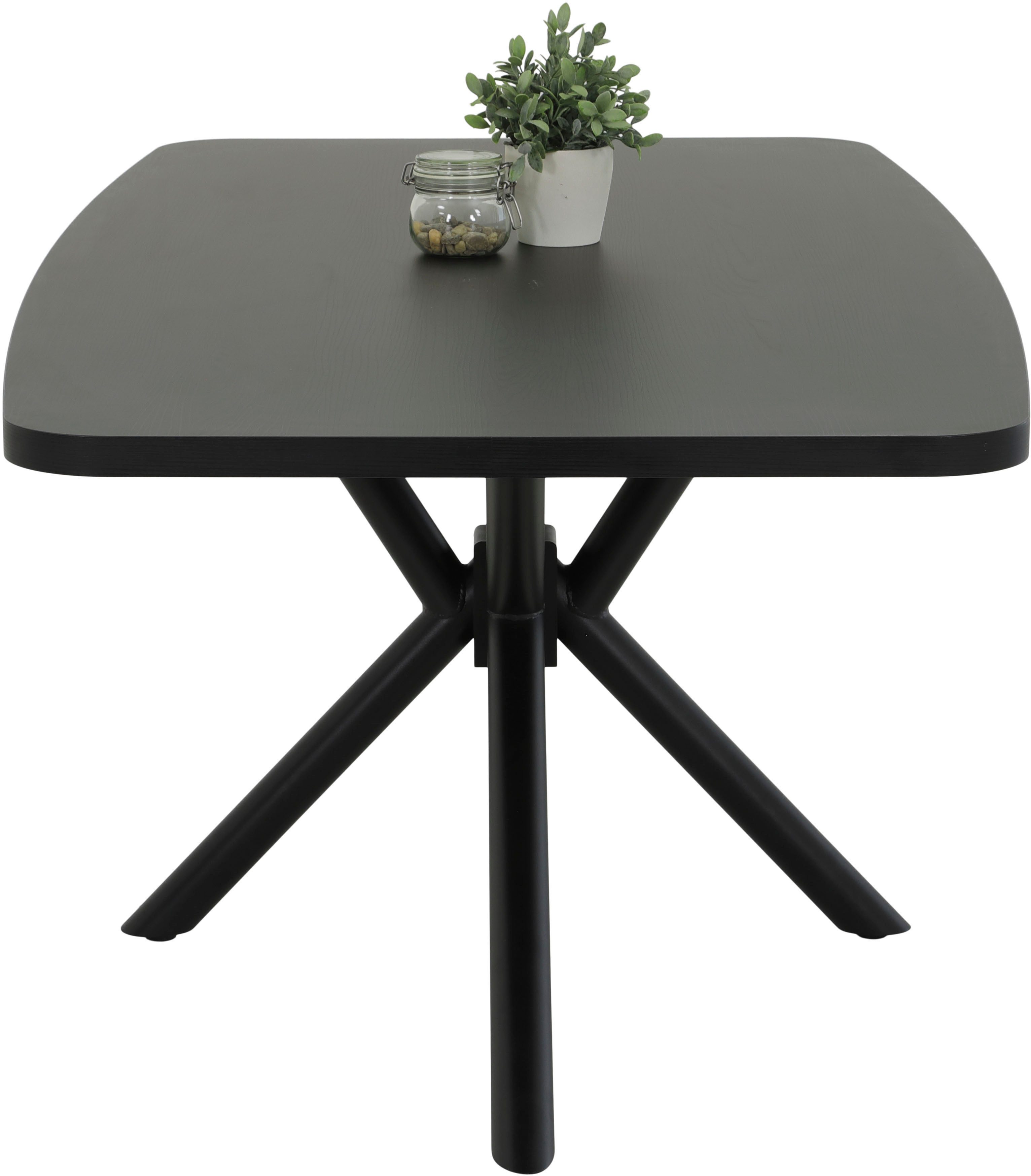 HELA Eettafel Jana ABS-kant, melamine, bootvormig, verdubbeld, breedte 180 cm (1 stuk)