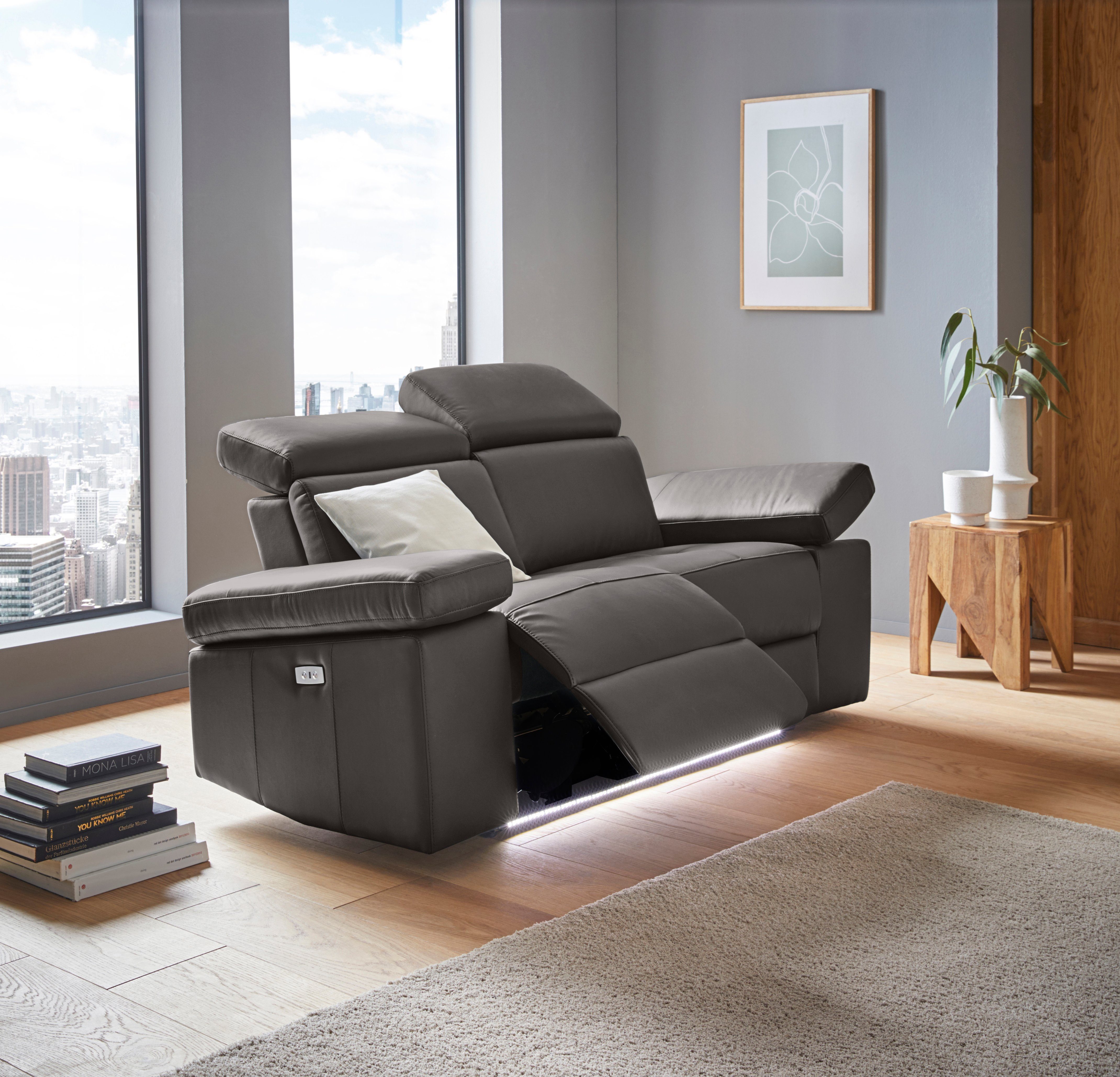 Places of Style 2-zitsbank Kilado met relaxfunctie, verstelbare armleuning, verstelbare hoofdsteun