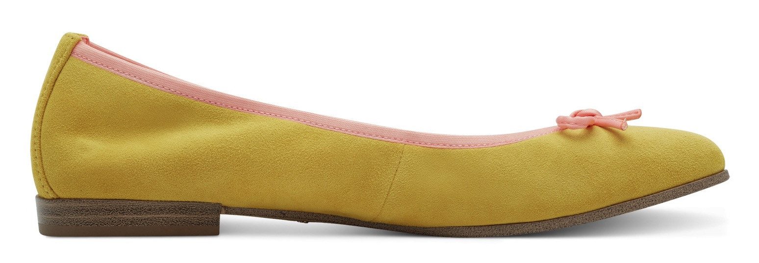Tamaris Ballerina's , blockhak, business schoen, instapschoen met schattige decoratieve strik