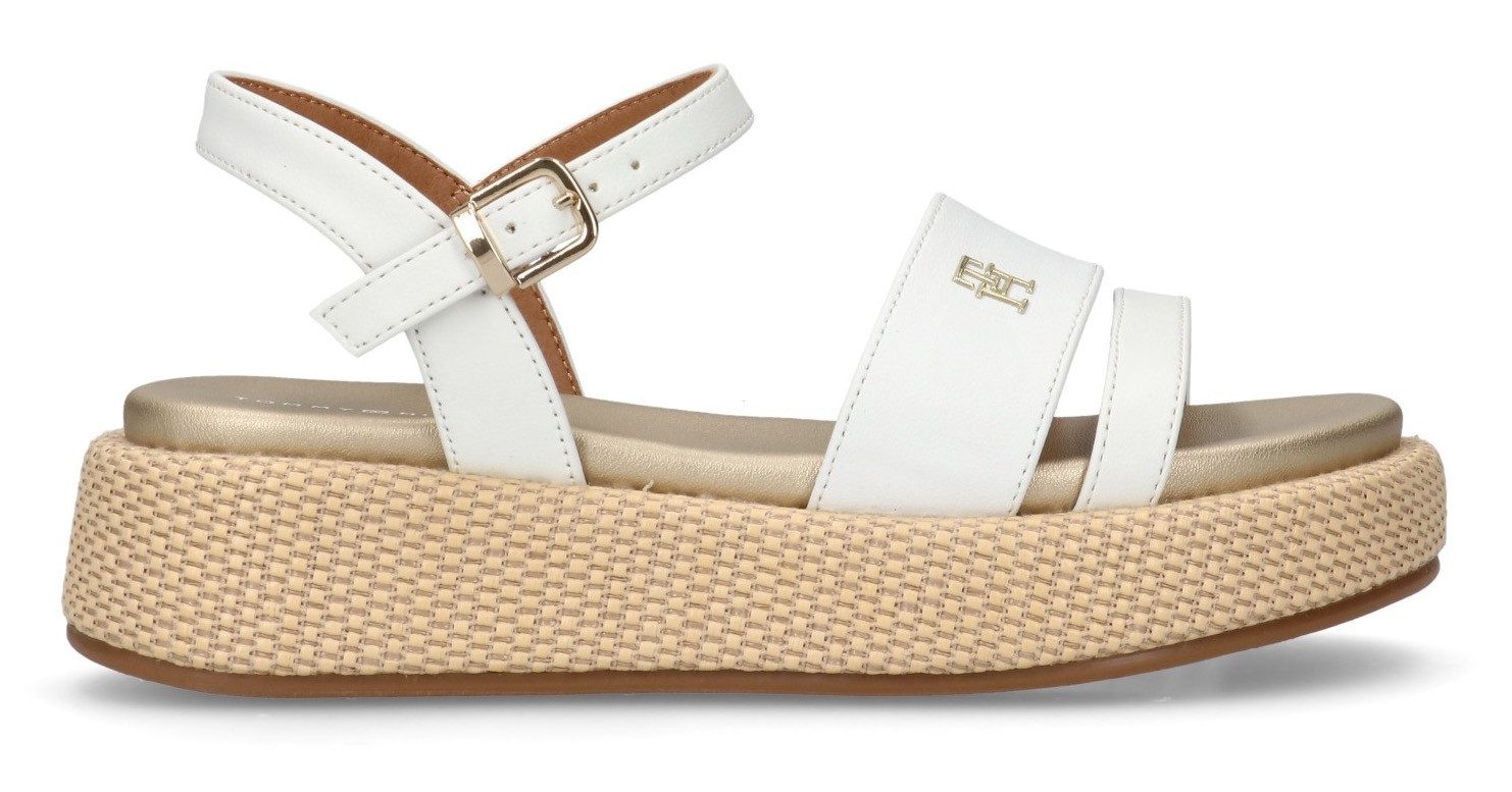 Tommy Hilfiger Sleehaksandaaltjes , sandaal, plateausandaal met modieuze hak