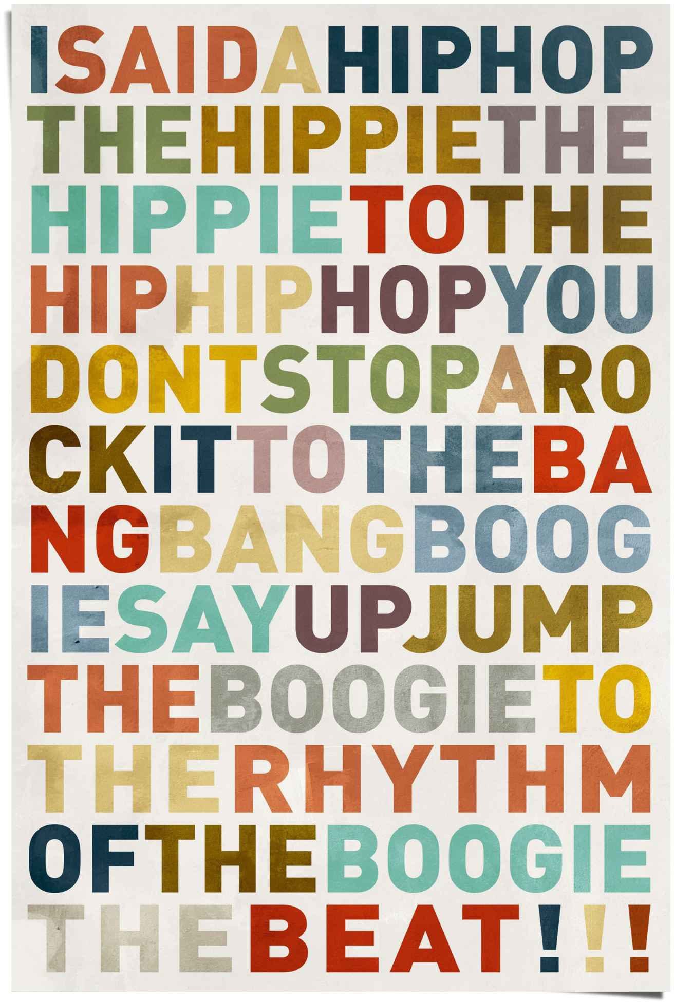 Reinders! Poster I said a hiphop gekleurd - hiphop - Songtext - muziek