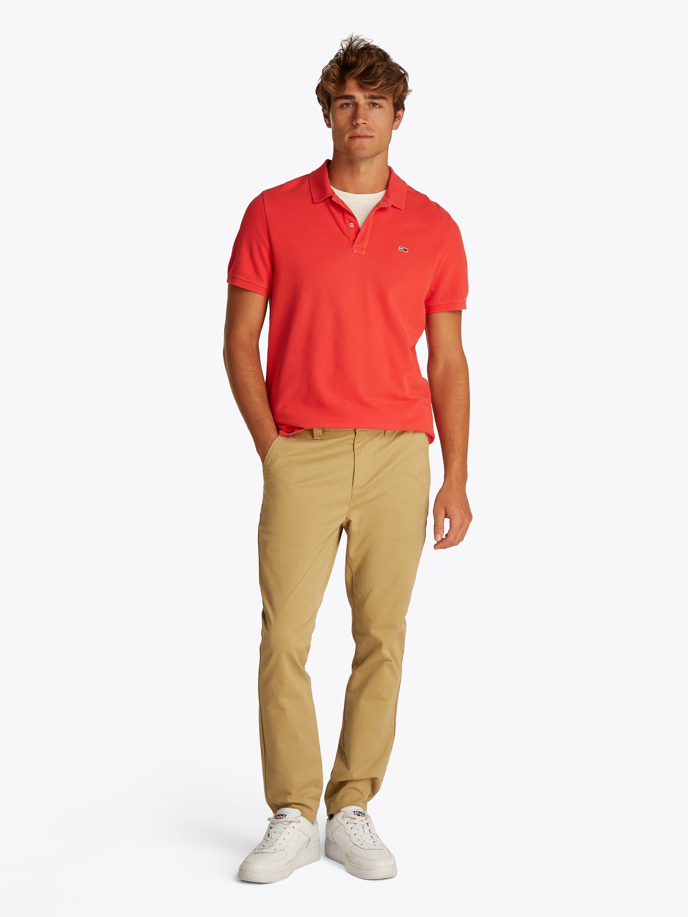 TOMMY JEANS Poloshirt TJM SLIM ESSENTIAL GD POLO SS