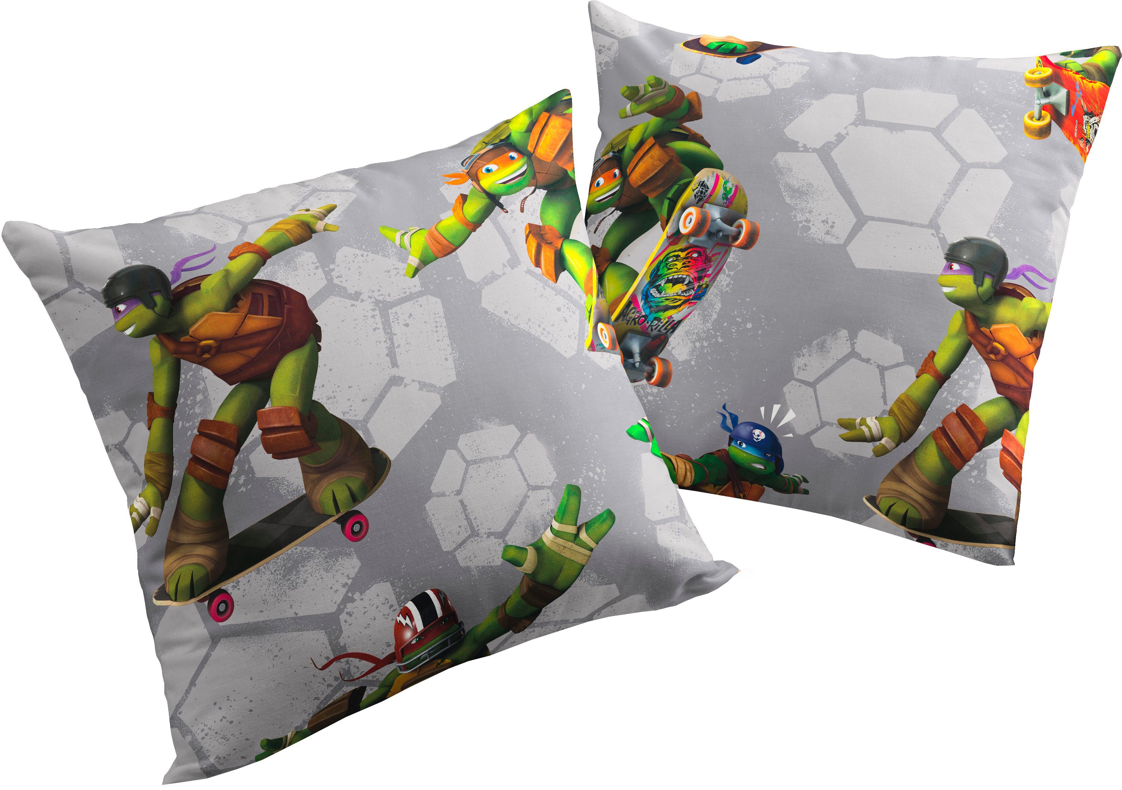 Wirth Sierkussen Turtles Nickelodeon, kussenhoes zonder vulling(2 stuks)