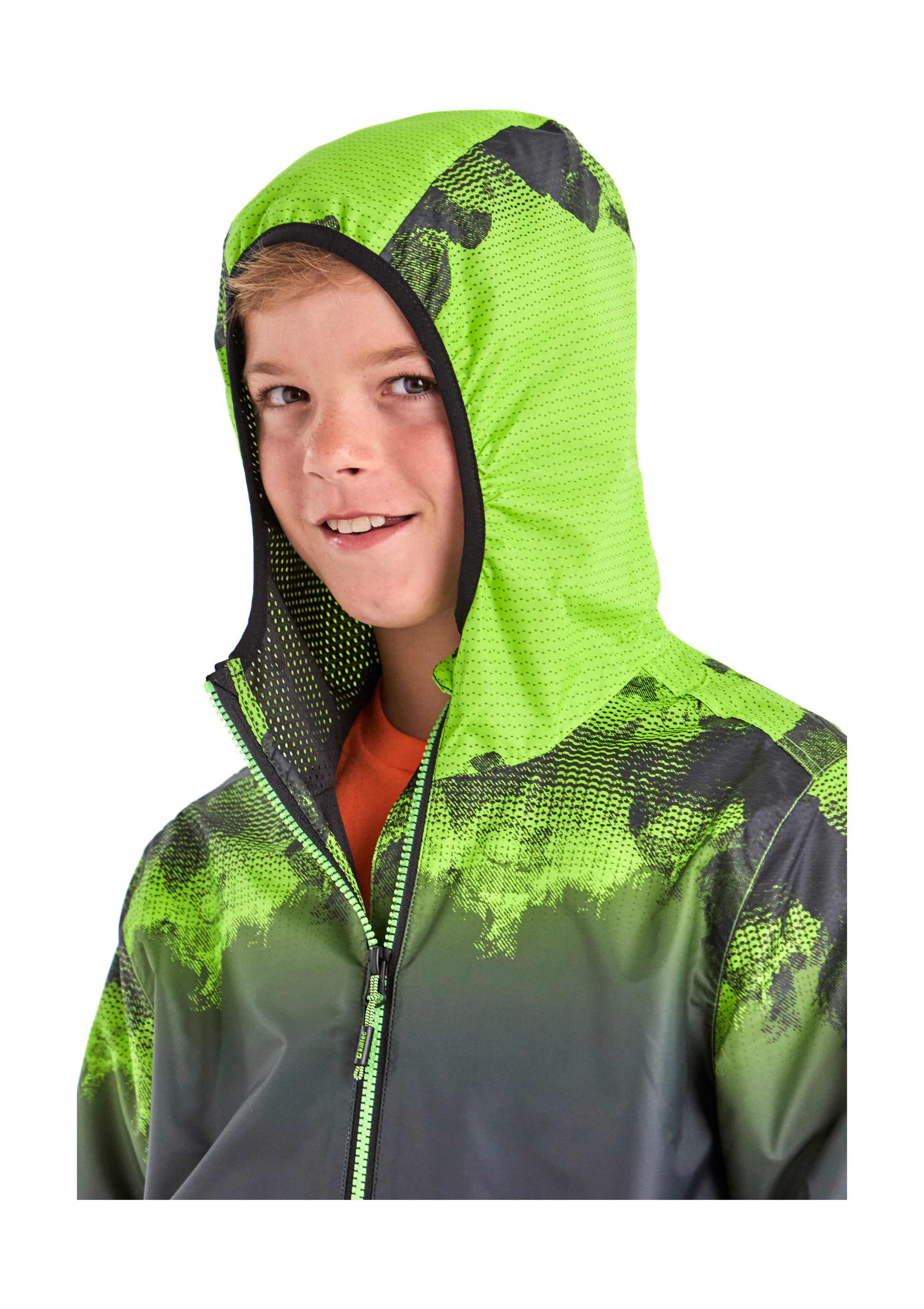 Killtec Outdoorjack Lyse BYS JCKT B Lichte, waterdichte kinderjas, klein opvouwbaar, cool patroon