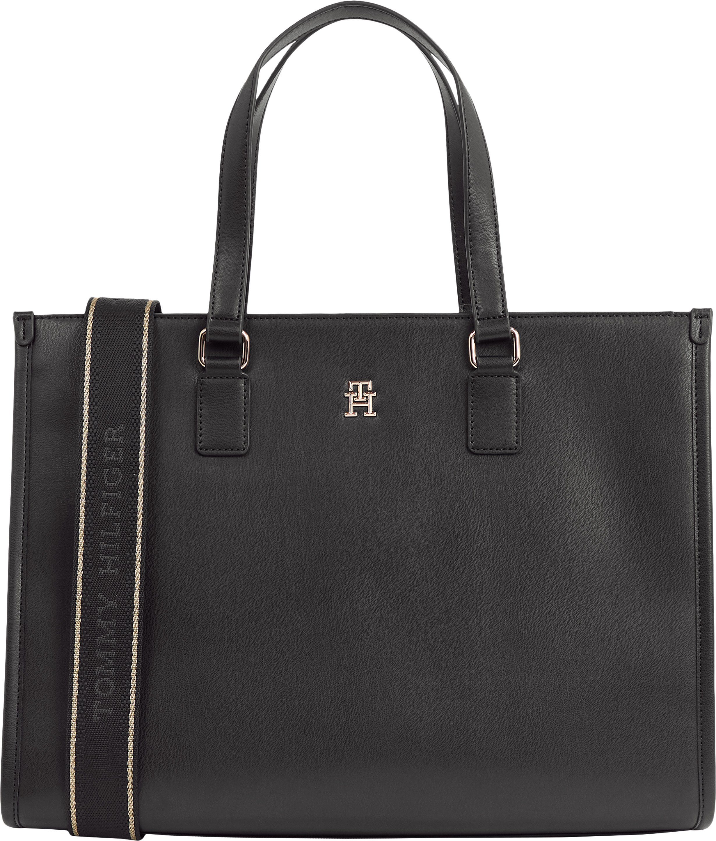 Tommy Hilfiger Zwarte Dames Schoudertas met Verstelbare Band Black Dames