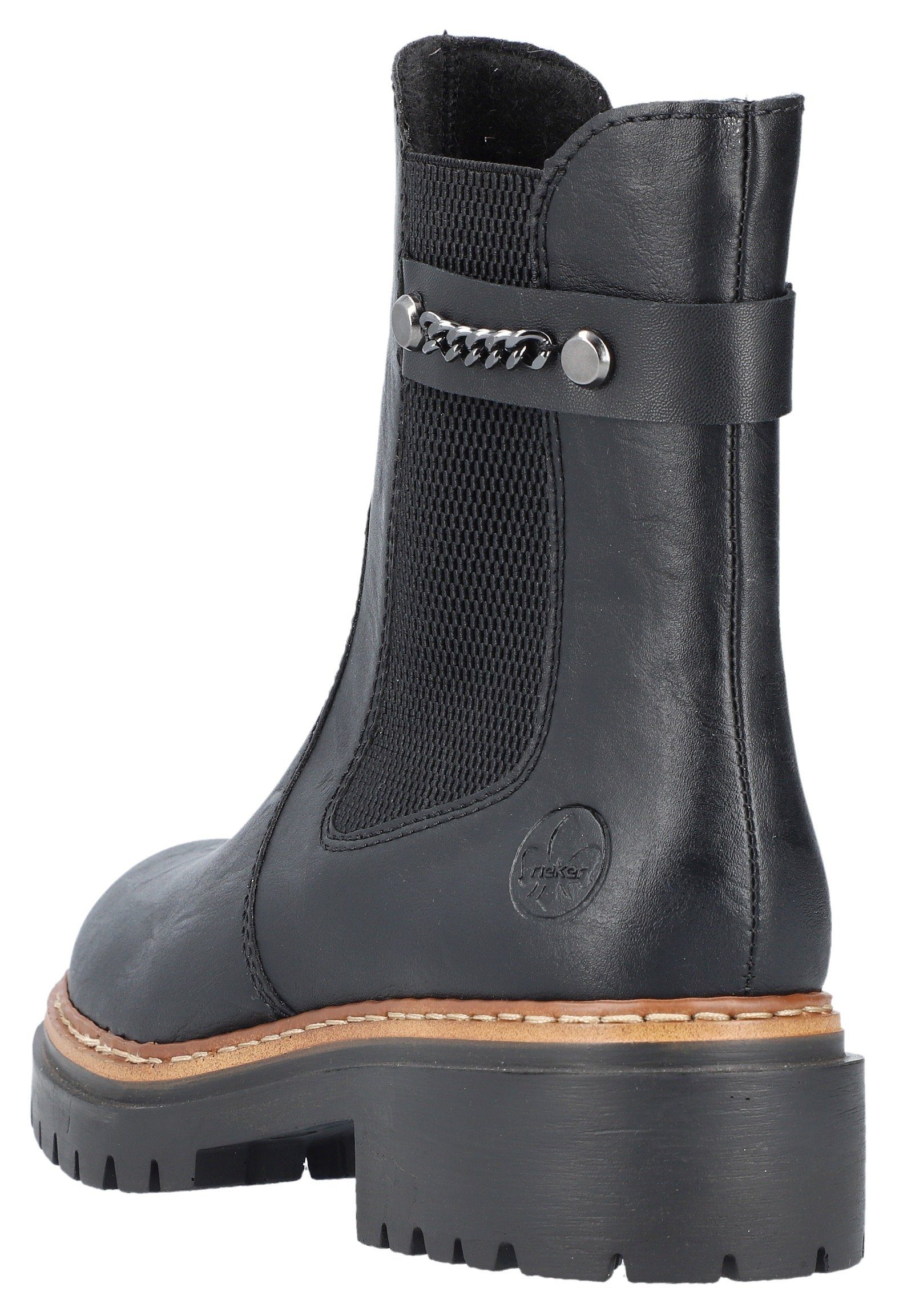 Rieker Chelsea-boots met fijne decoratieve ketting