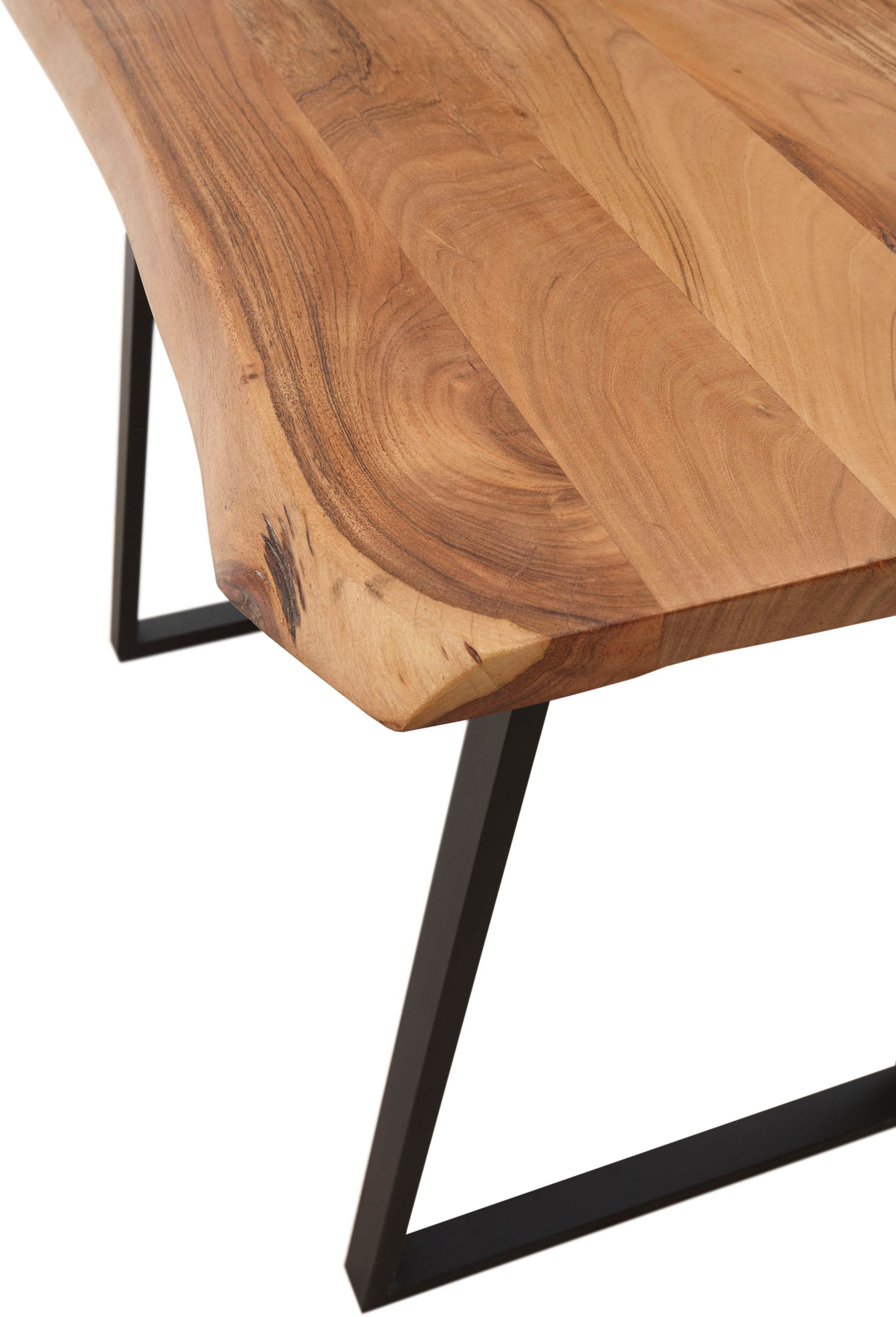 Stolkom Bartafel Goa Massief hout in boomstam-look