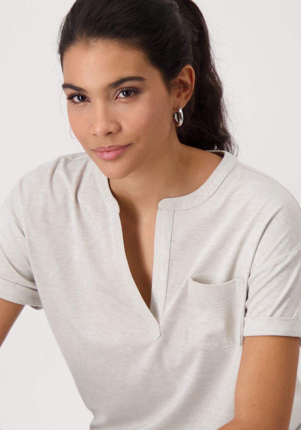 Monari Shirt met korte mouwen Shirt Lurex