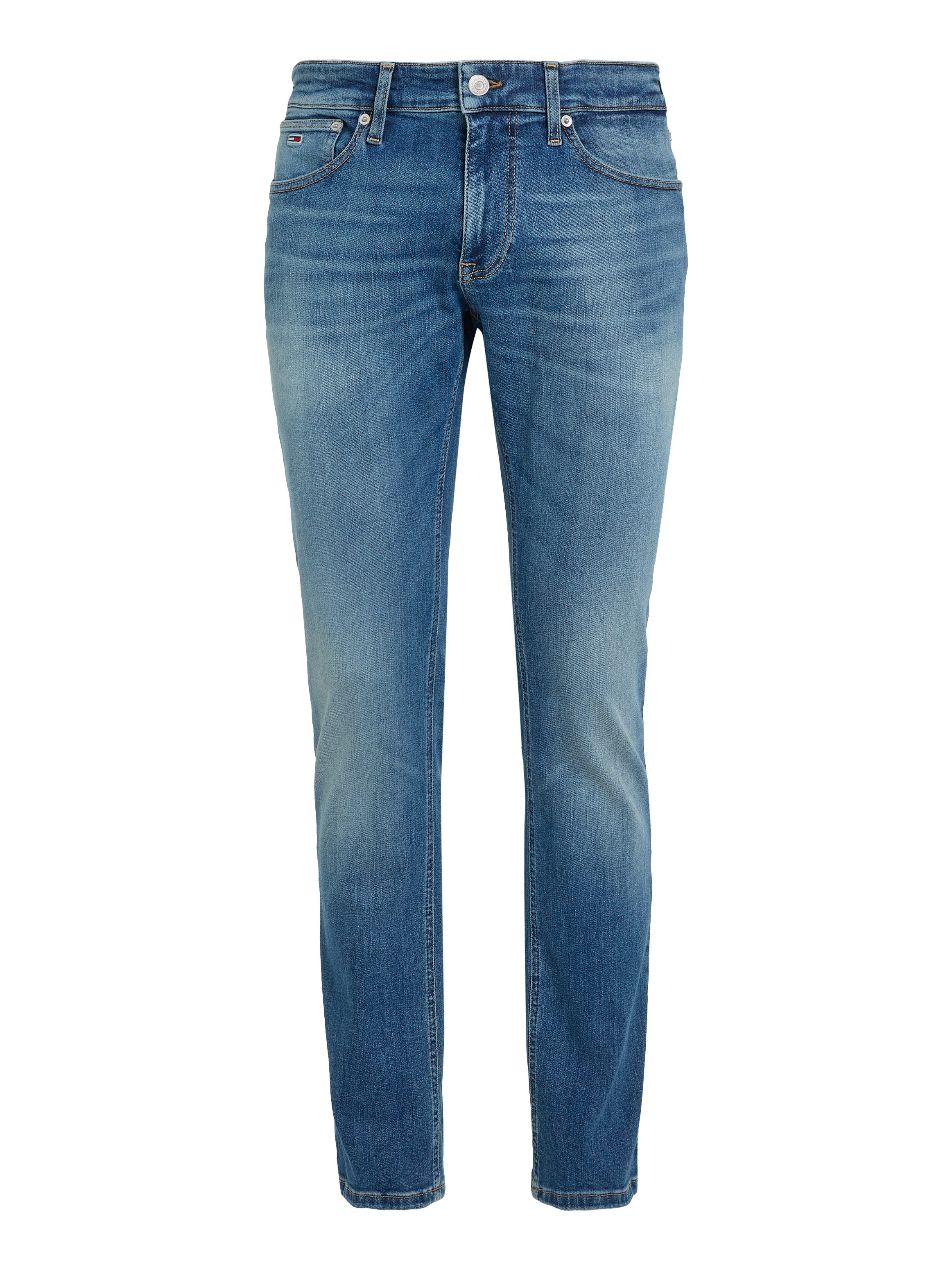 TOMMY JEANS Slim fit jeans SCANTON SLIM met gestempeld logo