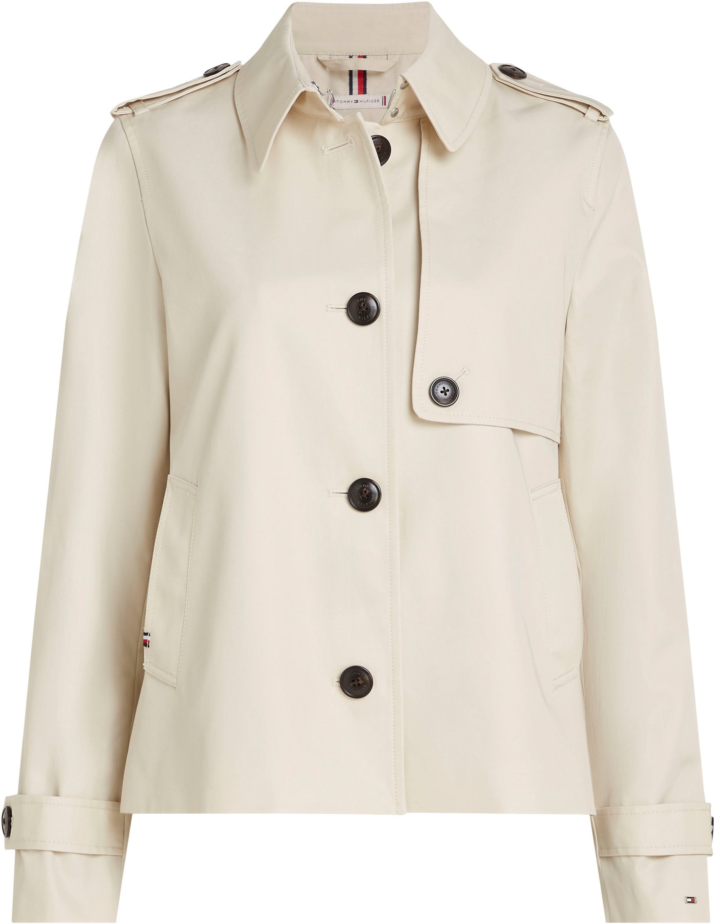 Tommy Hilfiger Kort jack COTTON SB SHORT TRENCH met typische trenchdetails