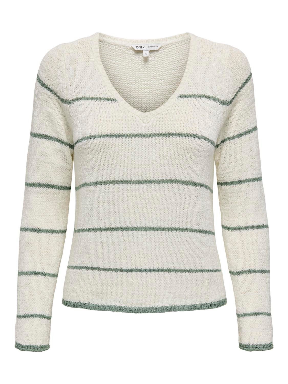 Only Trui met V-hals ONLGEENA L/S V-NECK KNT NOOS
