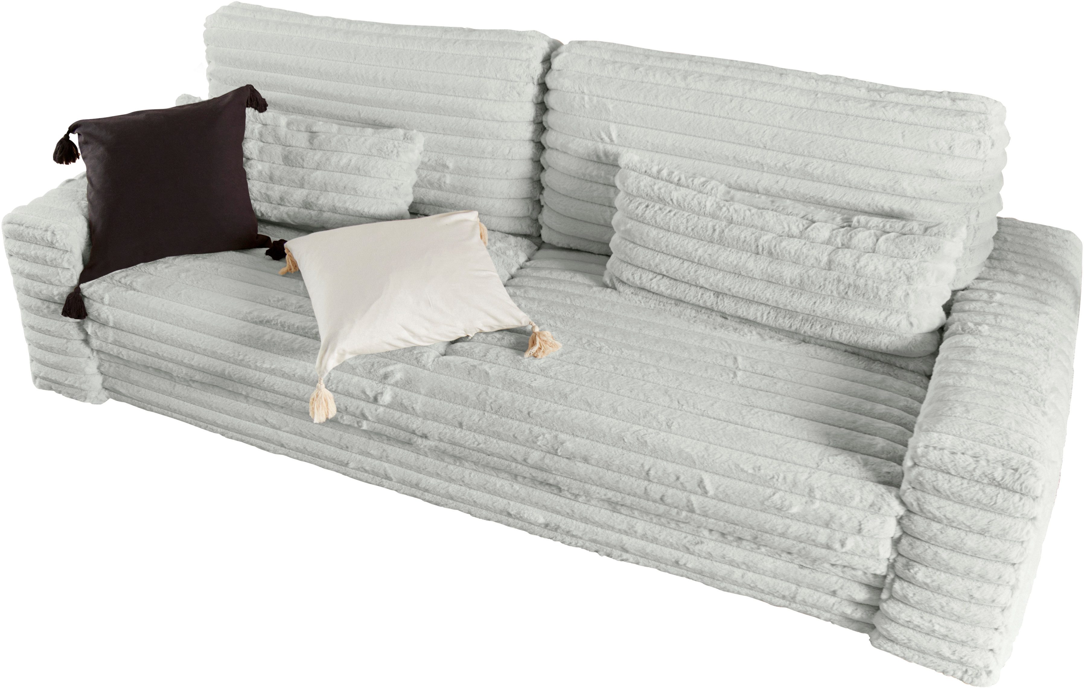 LeGer Home by Lena Gercke Slaapbank Imoga, kussen met slaapfunctie, 3-zits bank, bank met bedlade in moderne kleuren en stoffen, bedfunctie, ligoppervlak: 200x150 cm