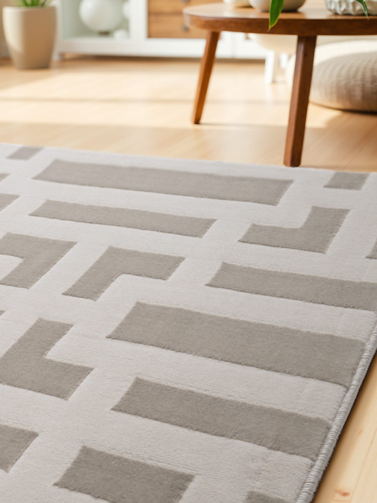ELLE DECORATION Design-vloerkleed Onyx Woonkamer, slaapkamer, loper, hoog-laag effect, gang, glans