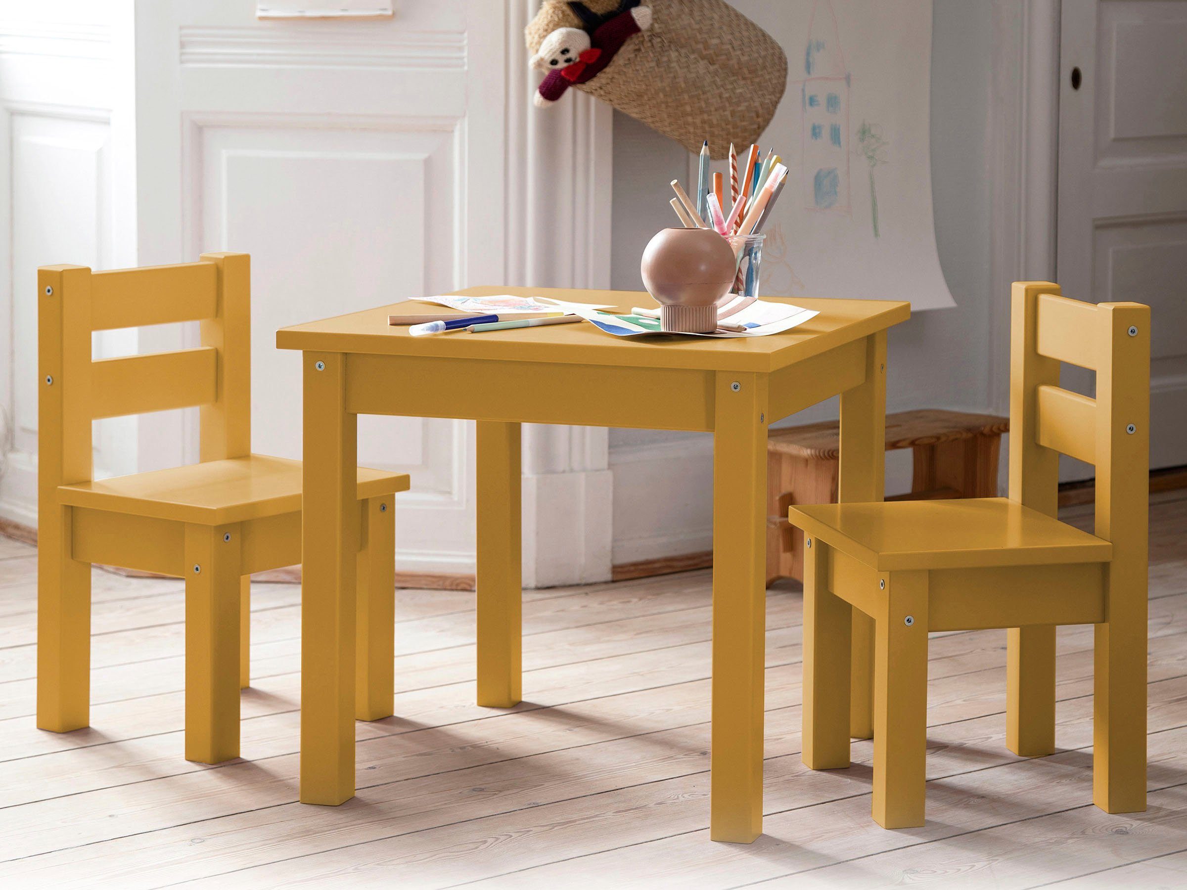 Hoppekids Kinderzithoek MADS kinderzithoek in vele kleuren, met twee stoelen (set, 3-delig)