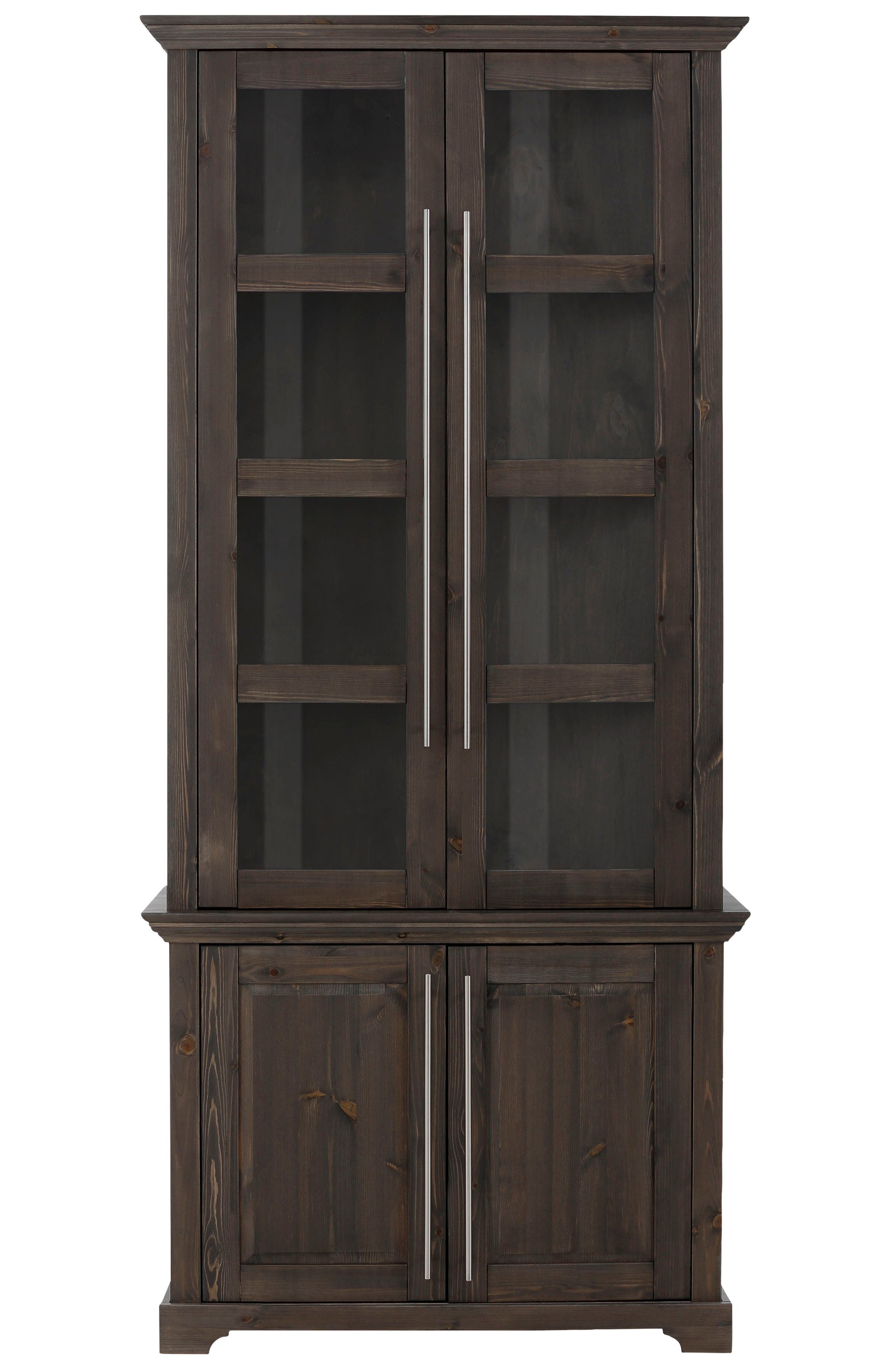 Home affaire Vitrinekast Meliss van massieve dennen, fsc® breedte 94 cm