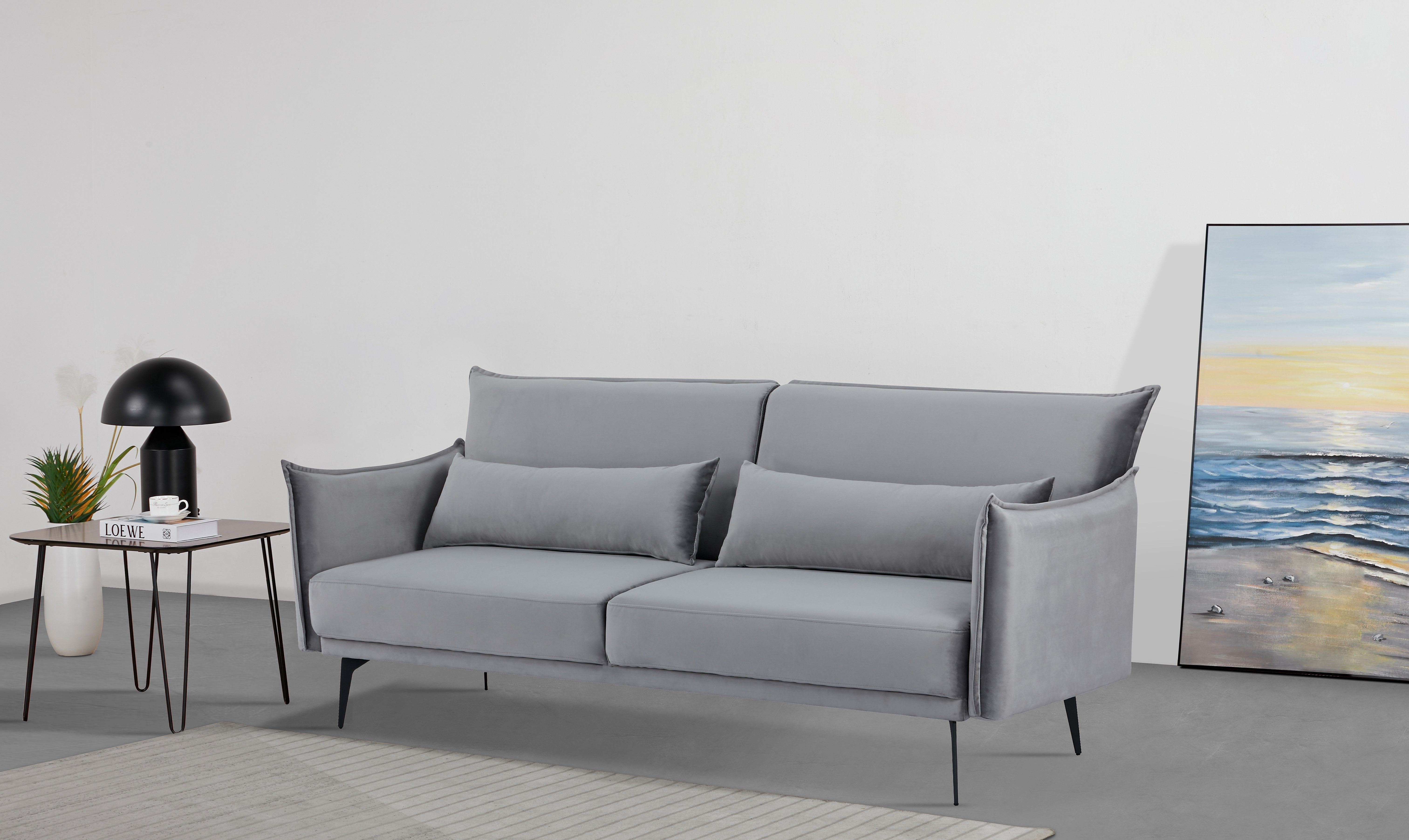 INOSIGN Slaapbank TULARE, 204 cm, opklapbare 3-zits met verstelbare rugleuning,