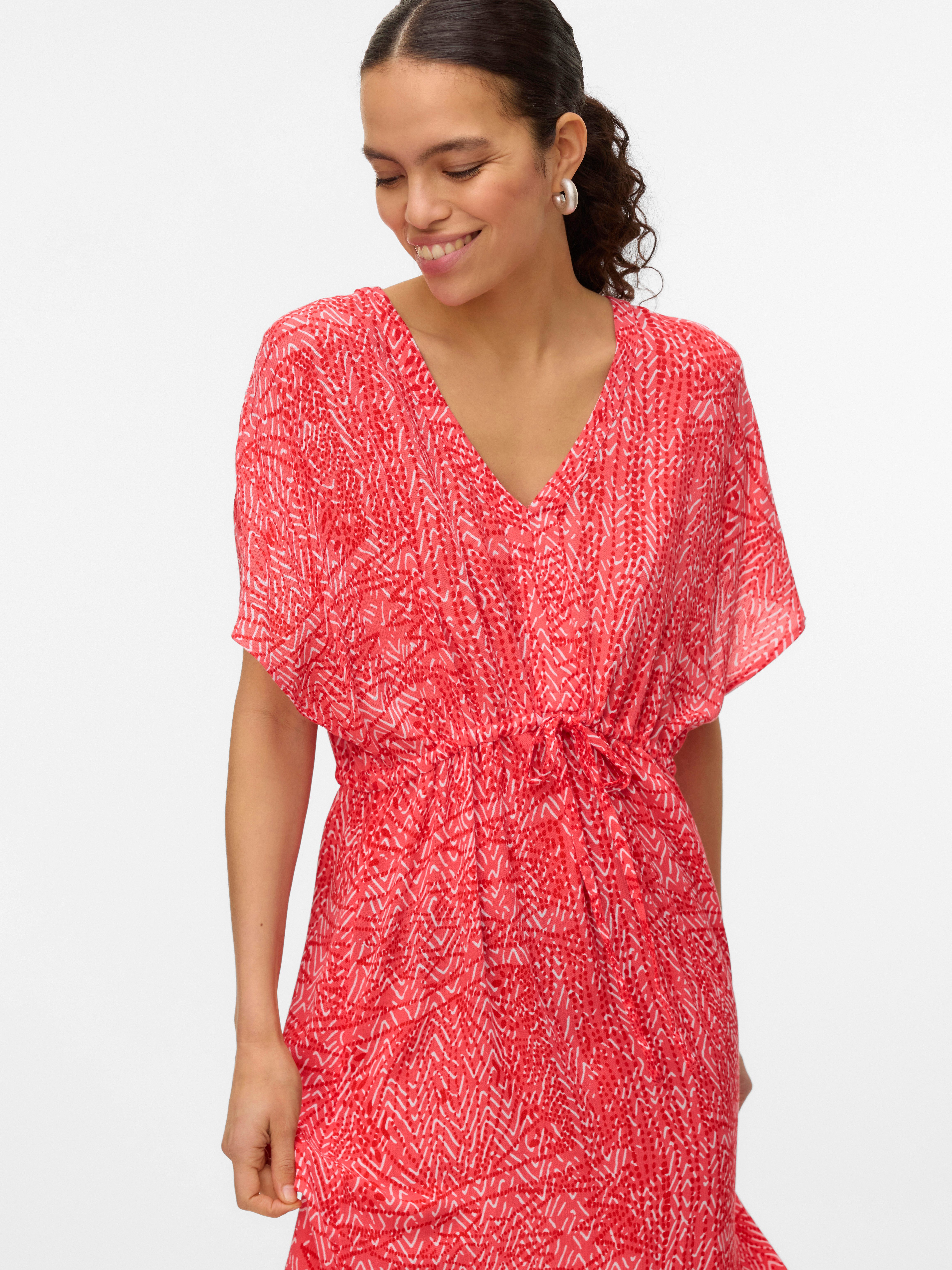 Vero Moda Maxi-jurk VMMENNY SS 7/8 KAFTAN WVN GA