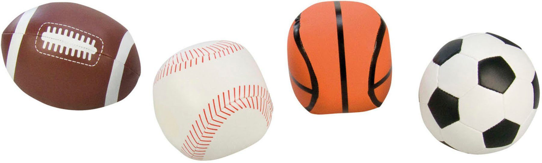 Lena® Softbal Zachte sportballen set van 4, 10 cm