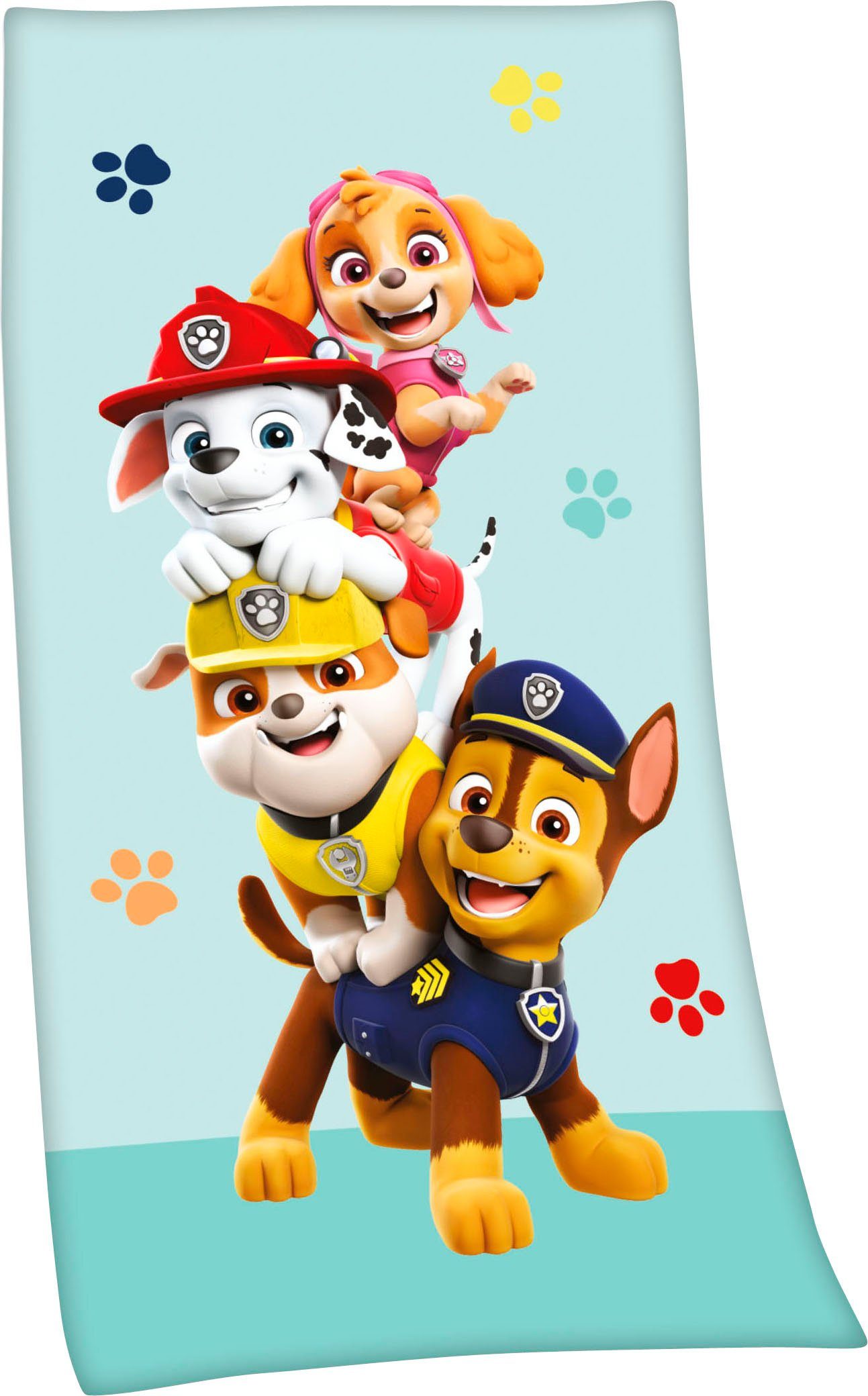 PAW PATROL Badlaken gedrukt in hoge kleur (1 stuk)