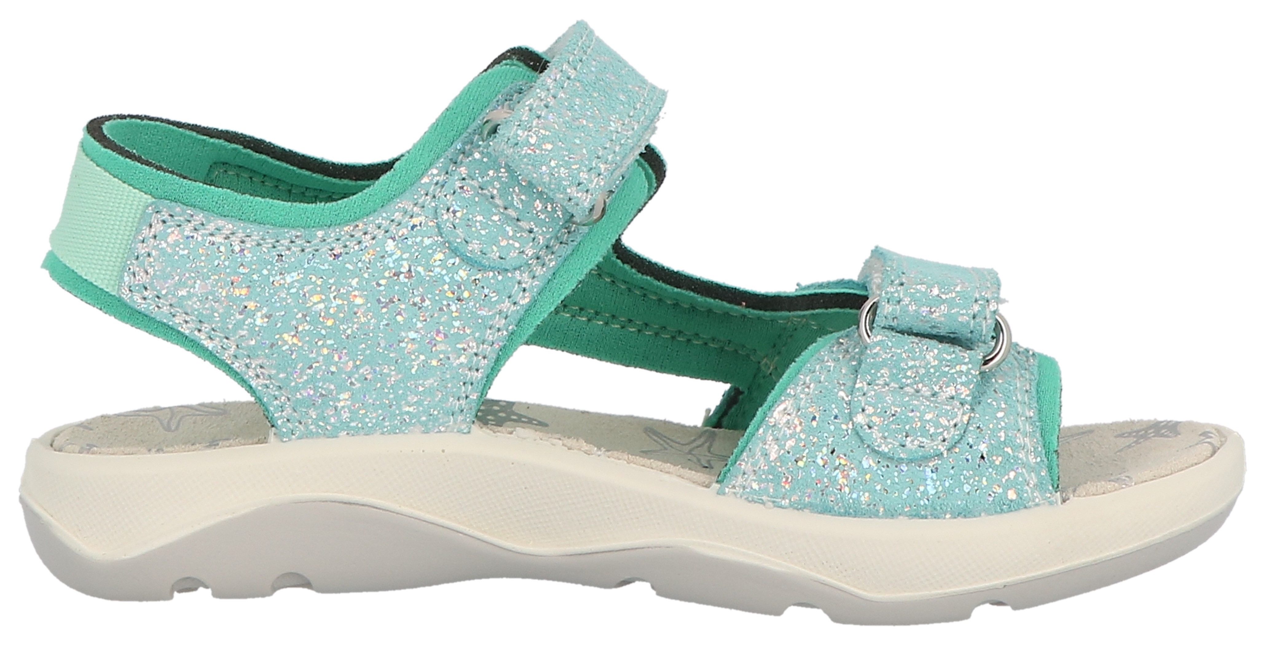 Lurchi Sandalen Fia 2 , zomerschoen, feestdag schoen, glitter, maatsjabloon om te downloaden