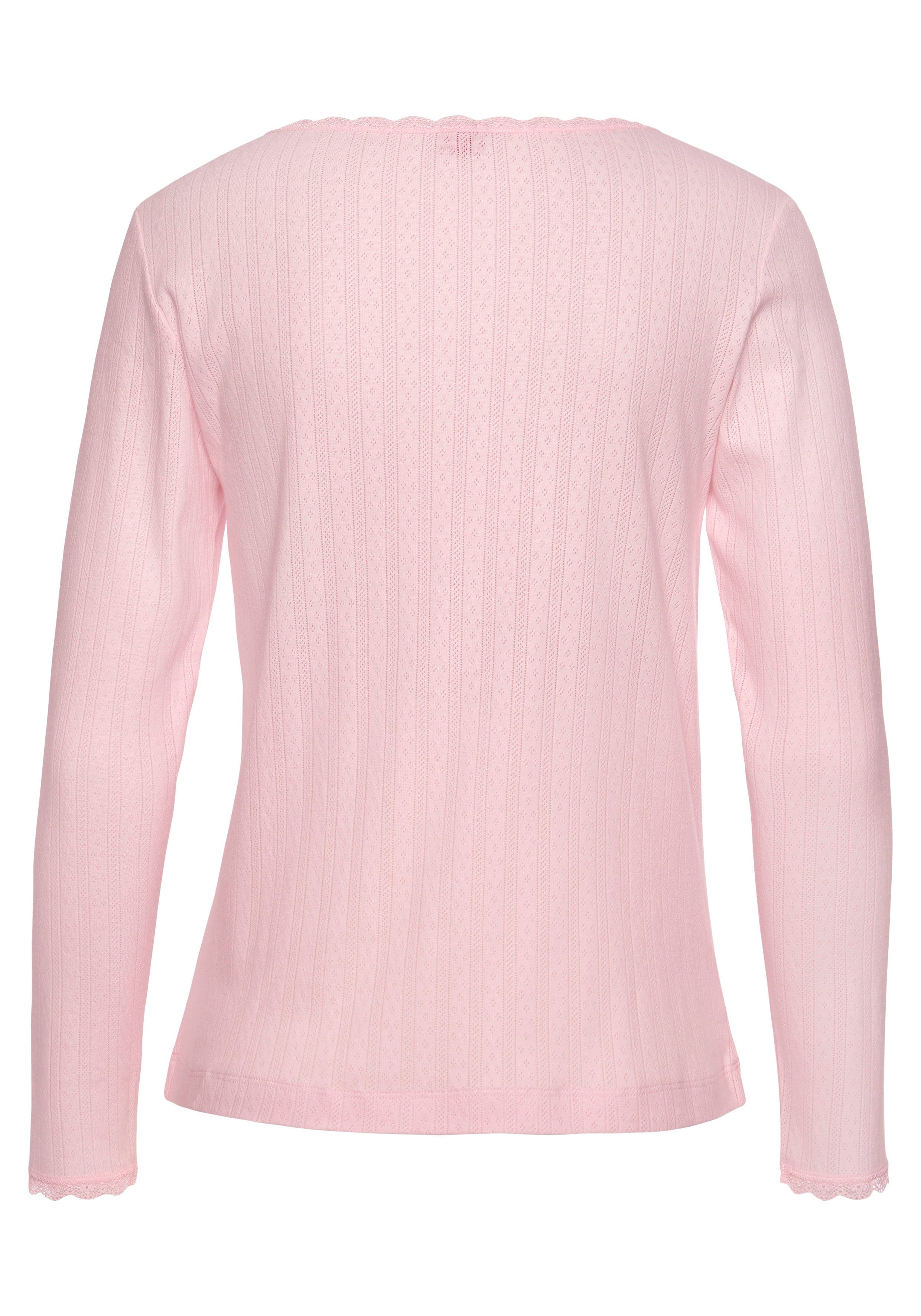 s.Oliver RED LABEL Beachwear Pyjama top in ajourbreisel